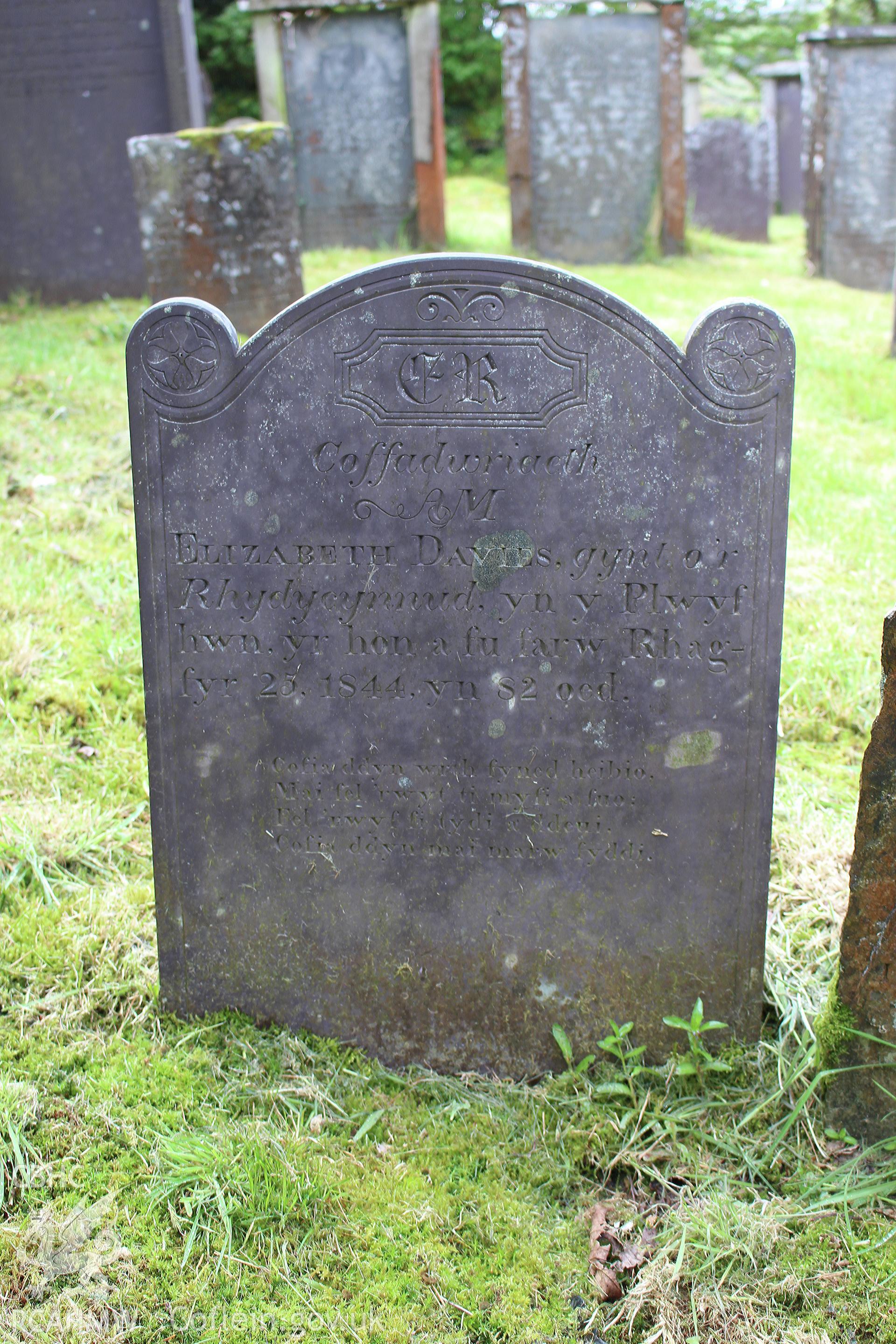 Gravestone of Elizabeth Davies