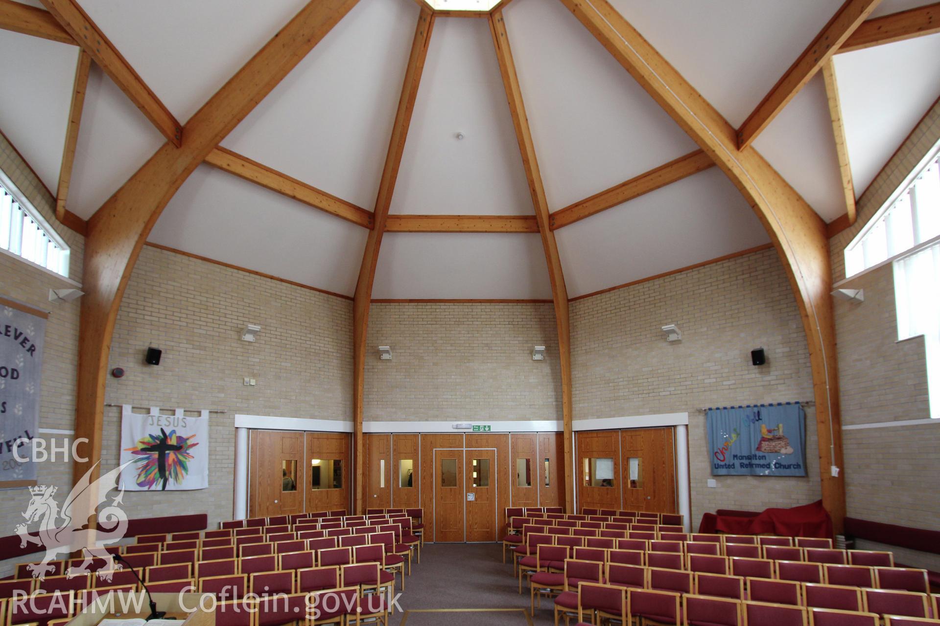 Manselton URC Chapel, Swansea, interior looking north-west