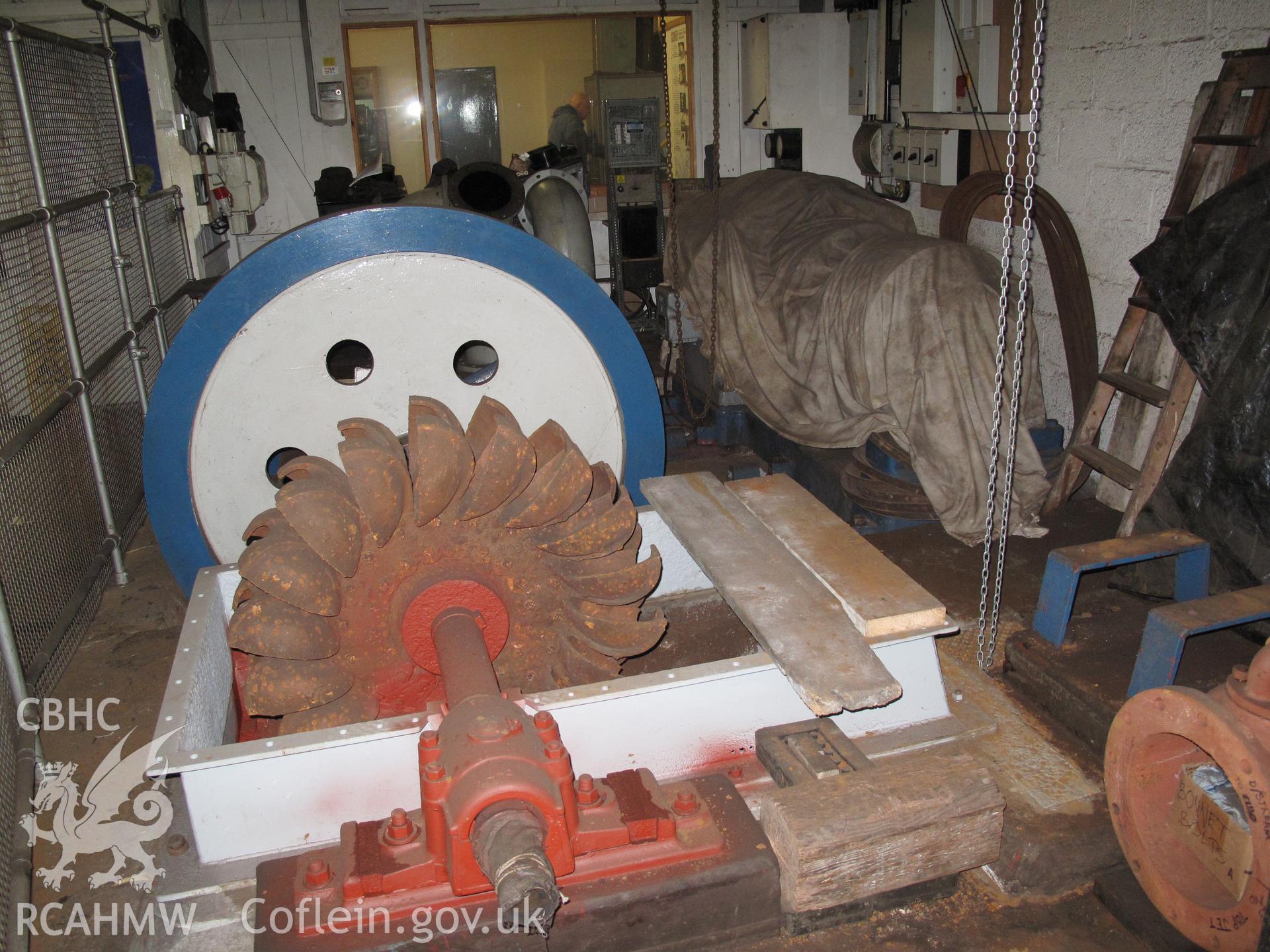 Old Pelton wheel, Trefriw Woollen Mills.