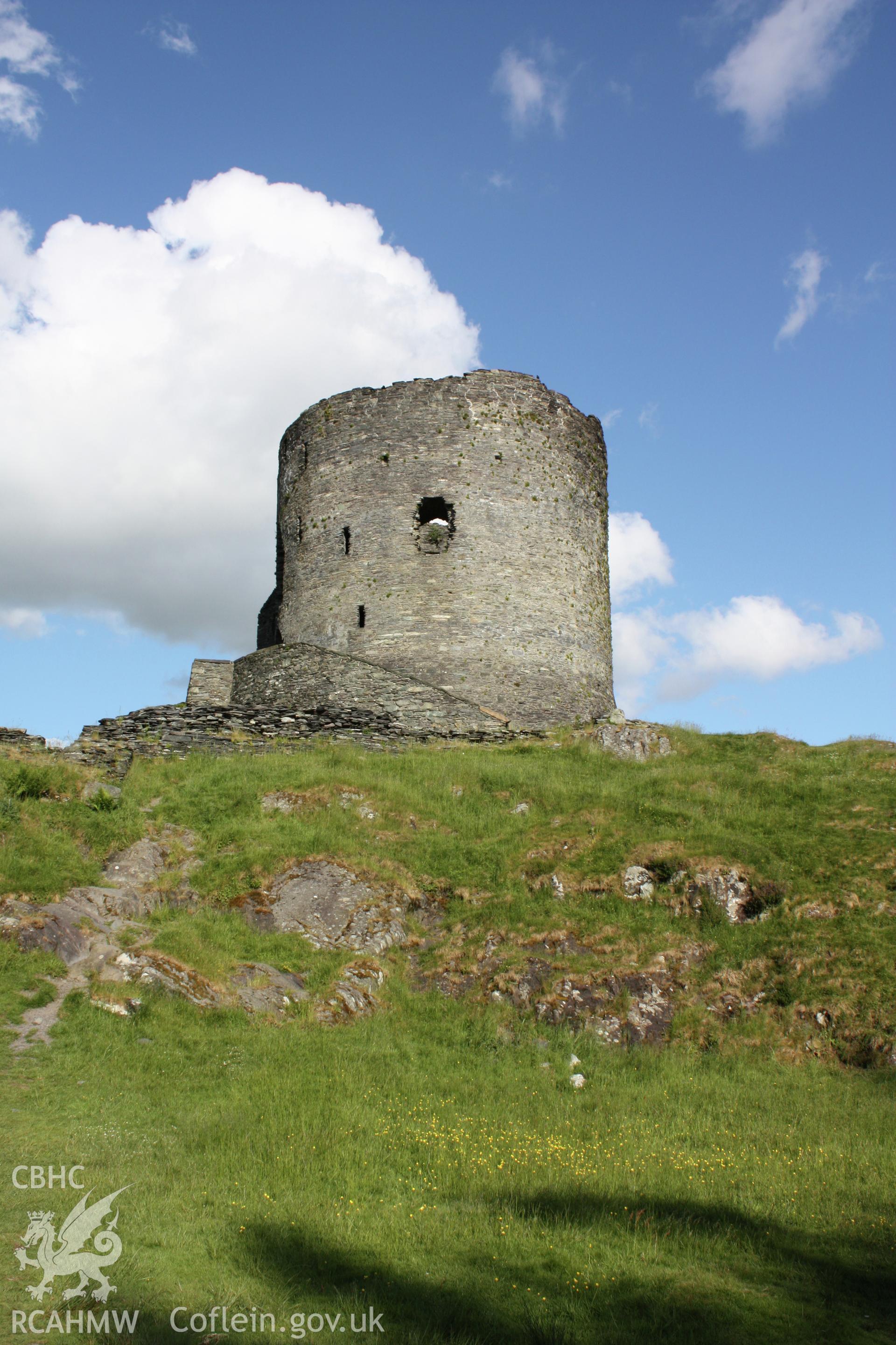 Dolbadarn Castle Keep, looking east.