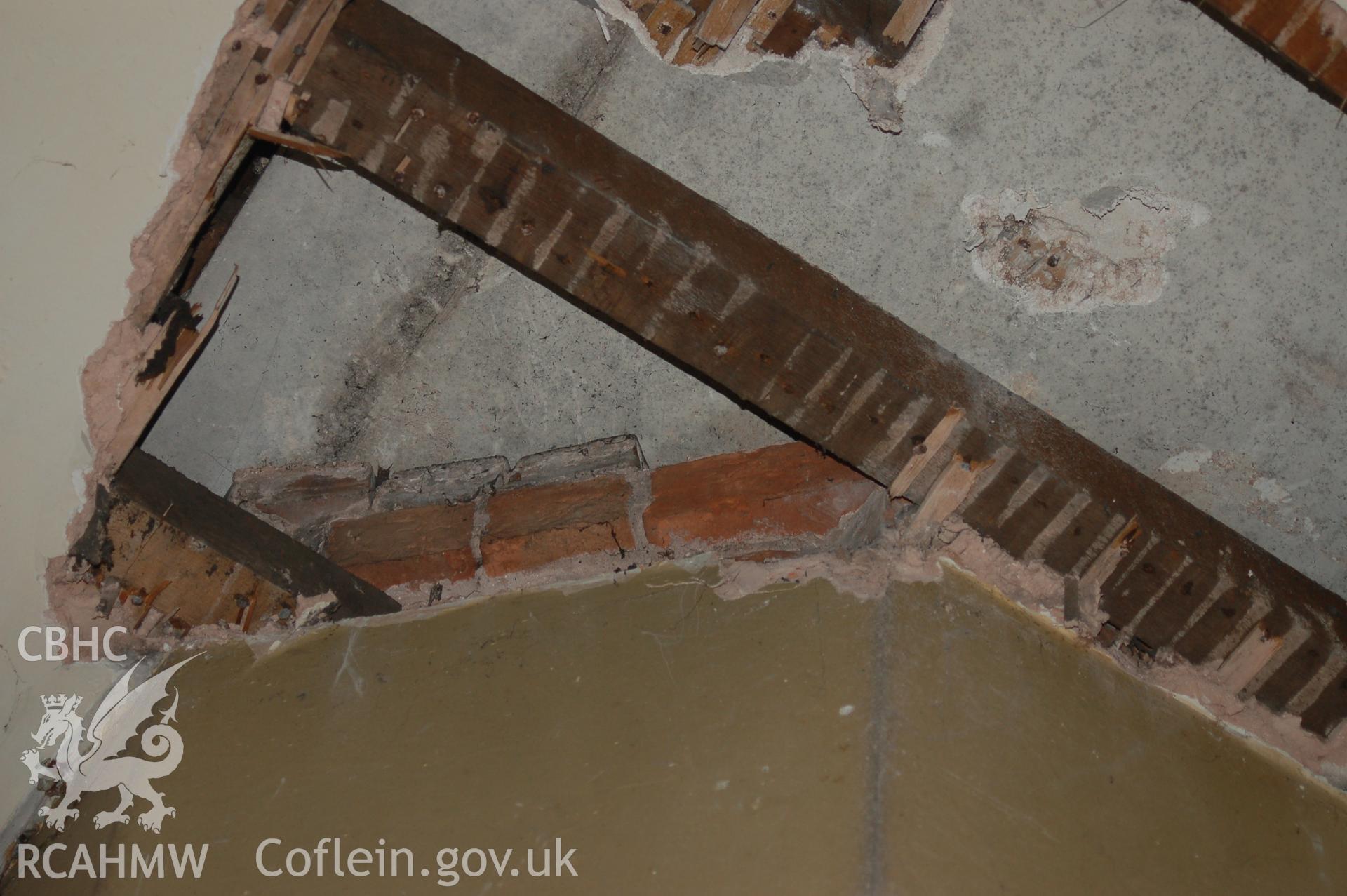 Digital colour photograph showing Iscoyd Park (interior, ceiling timbers),  received in the course of Emergency Recording case ref no RCS2/1/2257.