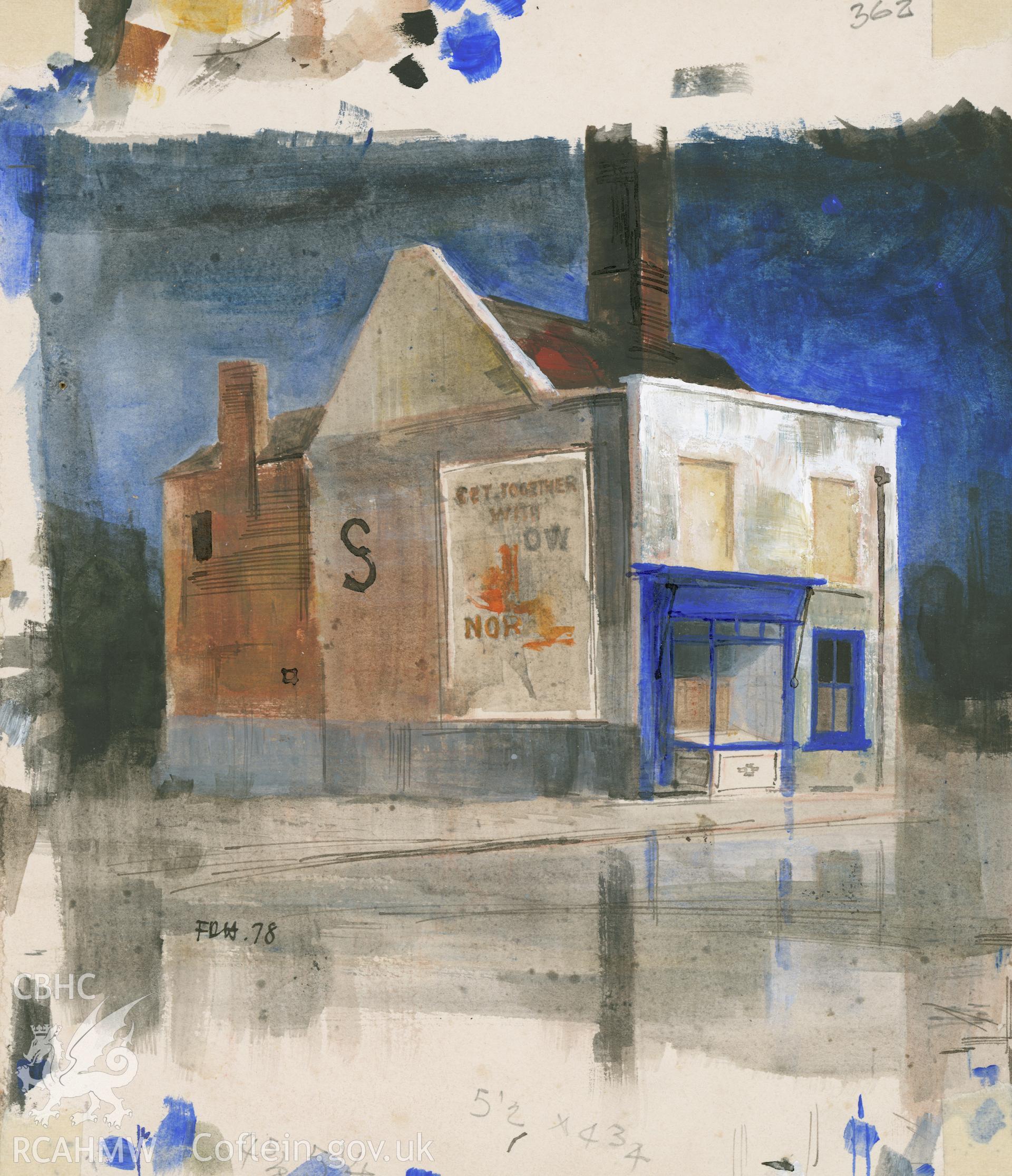 Park Street Shop, Coventry: (acrylic) drawing.