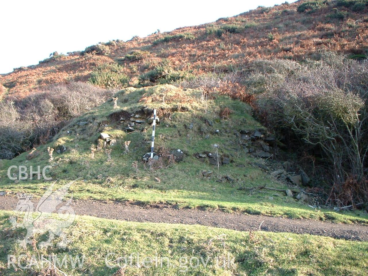 Digital colour photograph showing a Lime Kiln at Gwadn, NTSMR number 81931. Taken from a National Trust archaeological survey report on St Elvis, Pointz Castle, Solva to Cwmbach, South Wales, produced by Salvatore Garfi, 2004.
