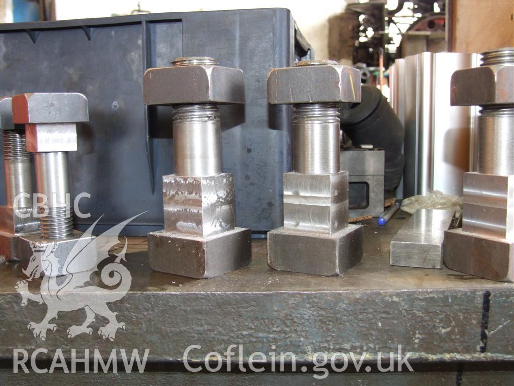 Digital image relating to Melingriffith Water Pump: Replacement mild steel square head bolts and nuts.