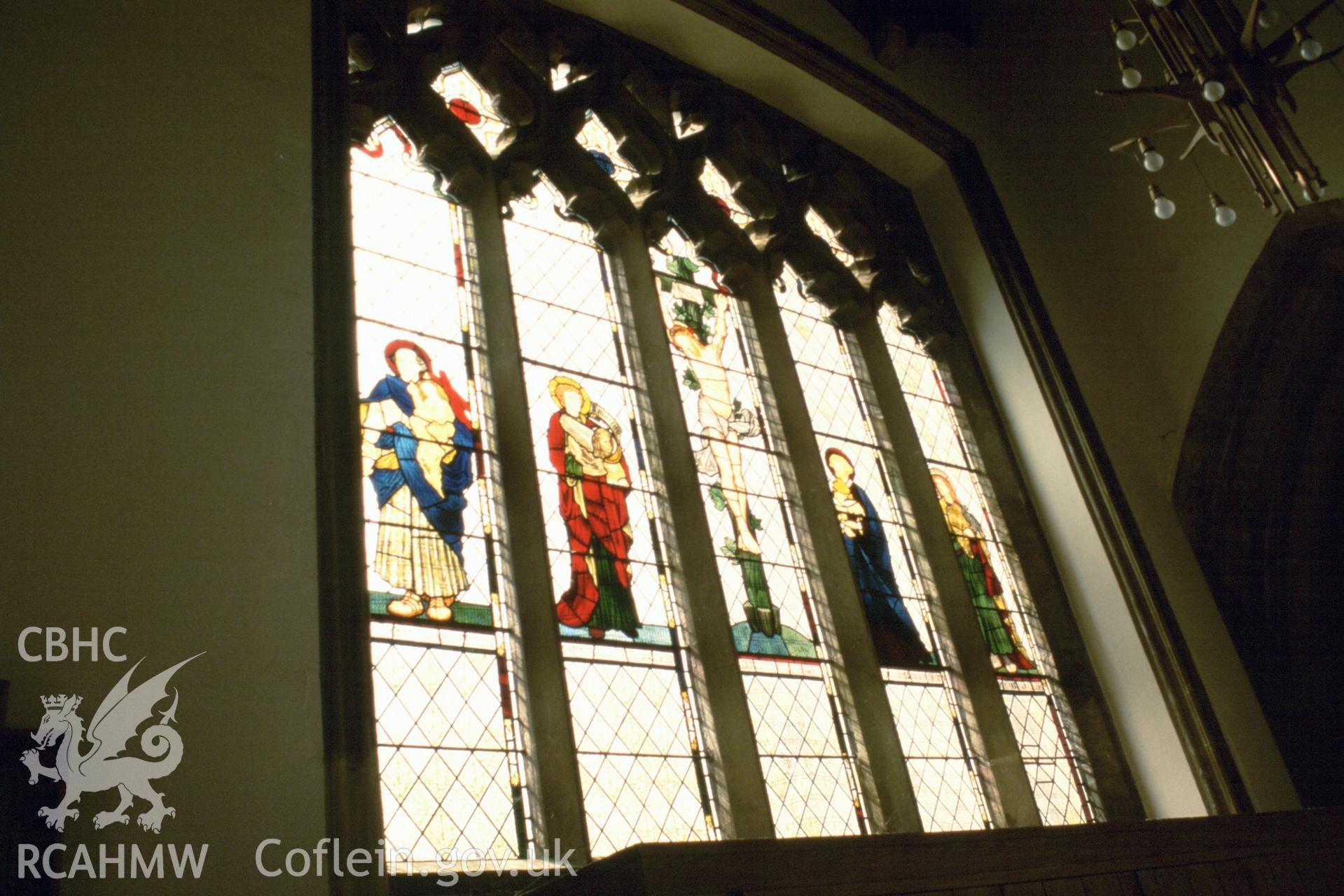 Interior, 5-light window, S. choir aisle