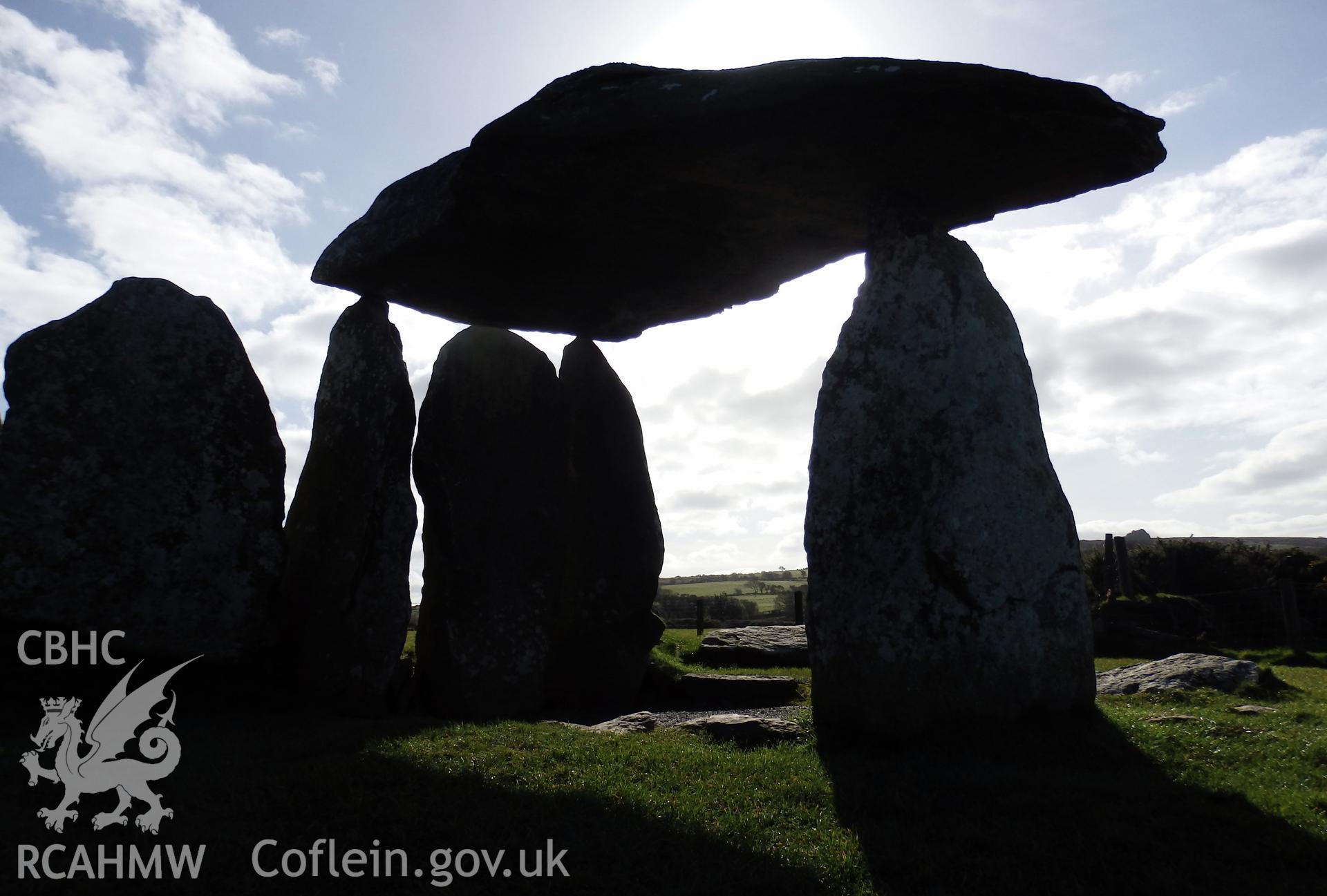 Colour photo showing Pentre Ifan, produced by Paul R. Davis, 10th March 2017.