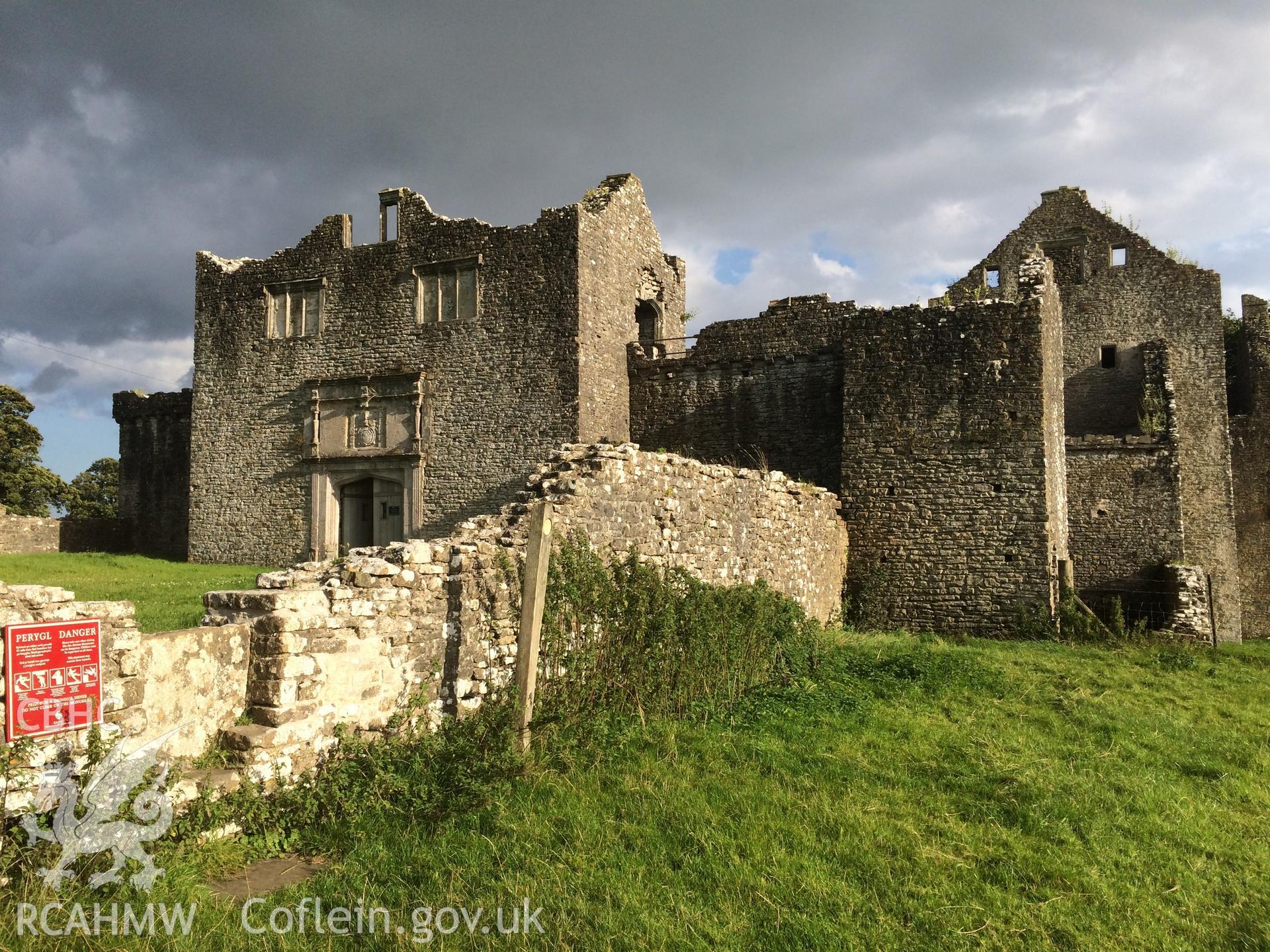 Colour photo showing Beaupre Castle, produced by  Paul R. Davis,  8th August 2016.