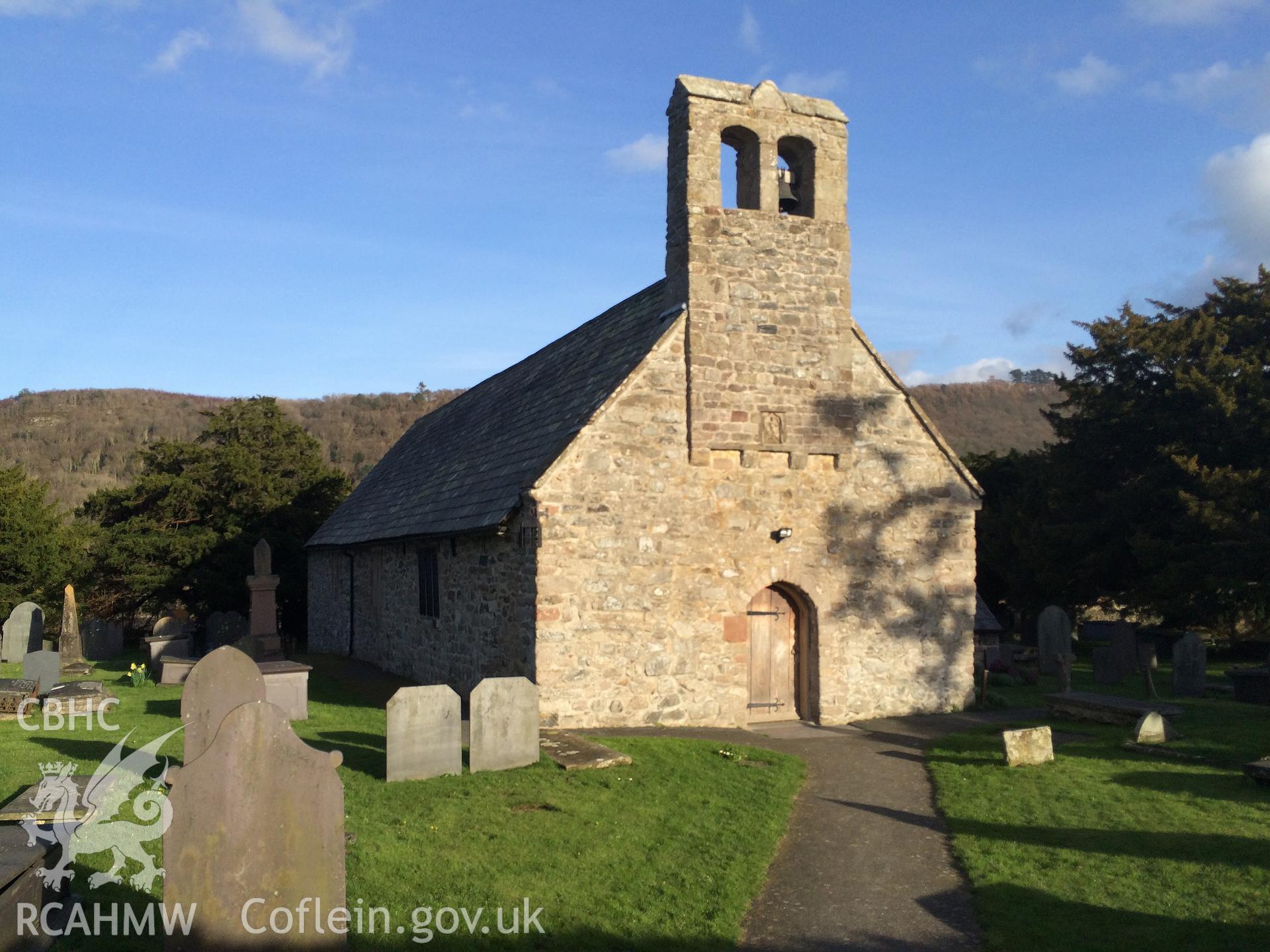 Colour photo showing Caerhun Church, produced by Paul R. Davis, 14th March 2017.