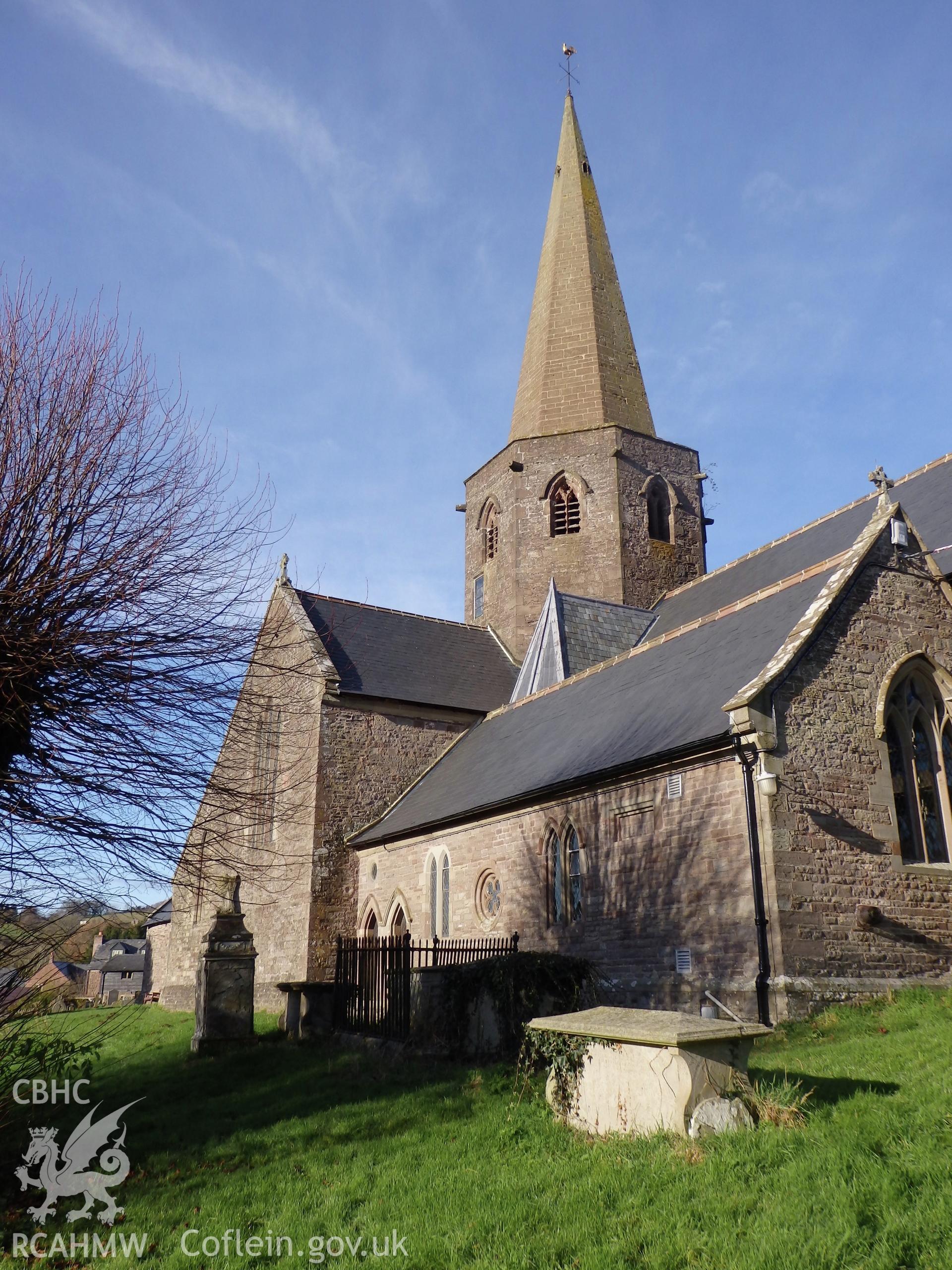 Colour photo of Grosmont Church, taken by Paul R. Davis, 6th December 2014.