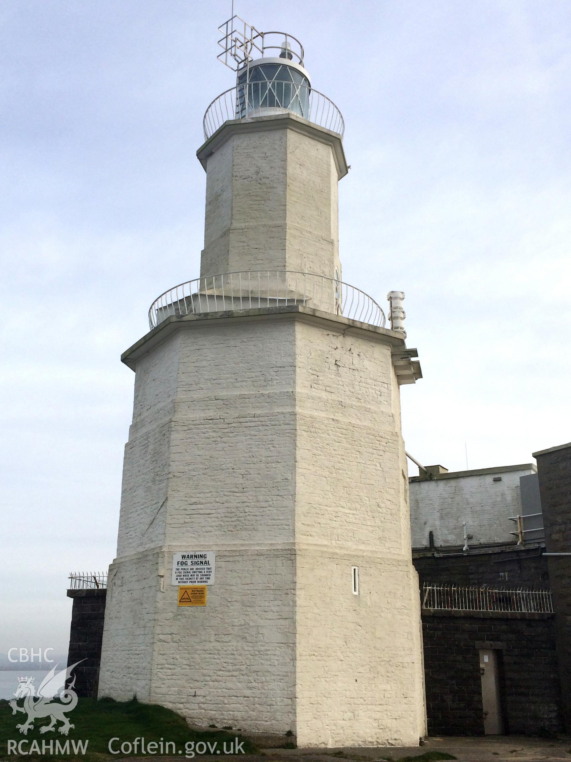 Colour photo of Mumbles Lighthouse, produced by  Paul R. Davis,  27th Dec 2016.