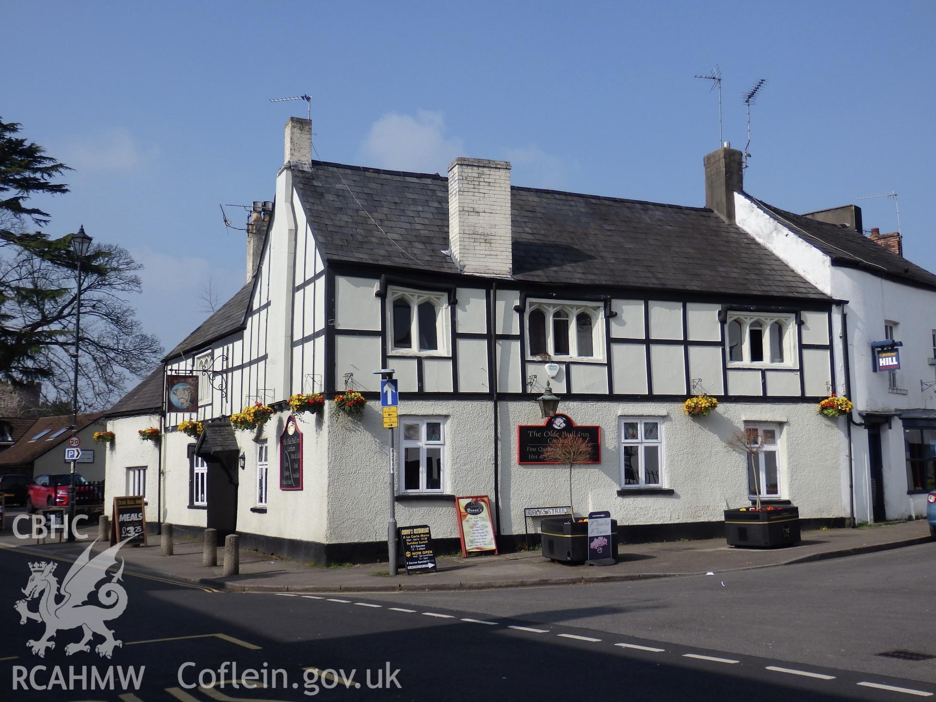 Colour photo of Old Bull Inn, Caerleon, taken by Paul R. Davis, dated 18th March 2015.