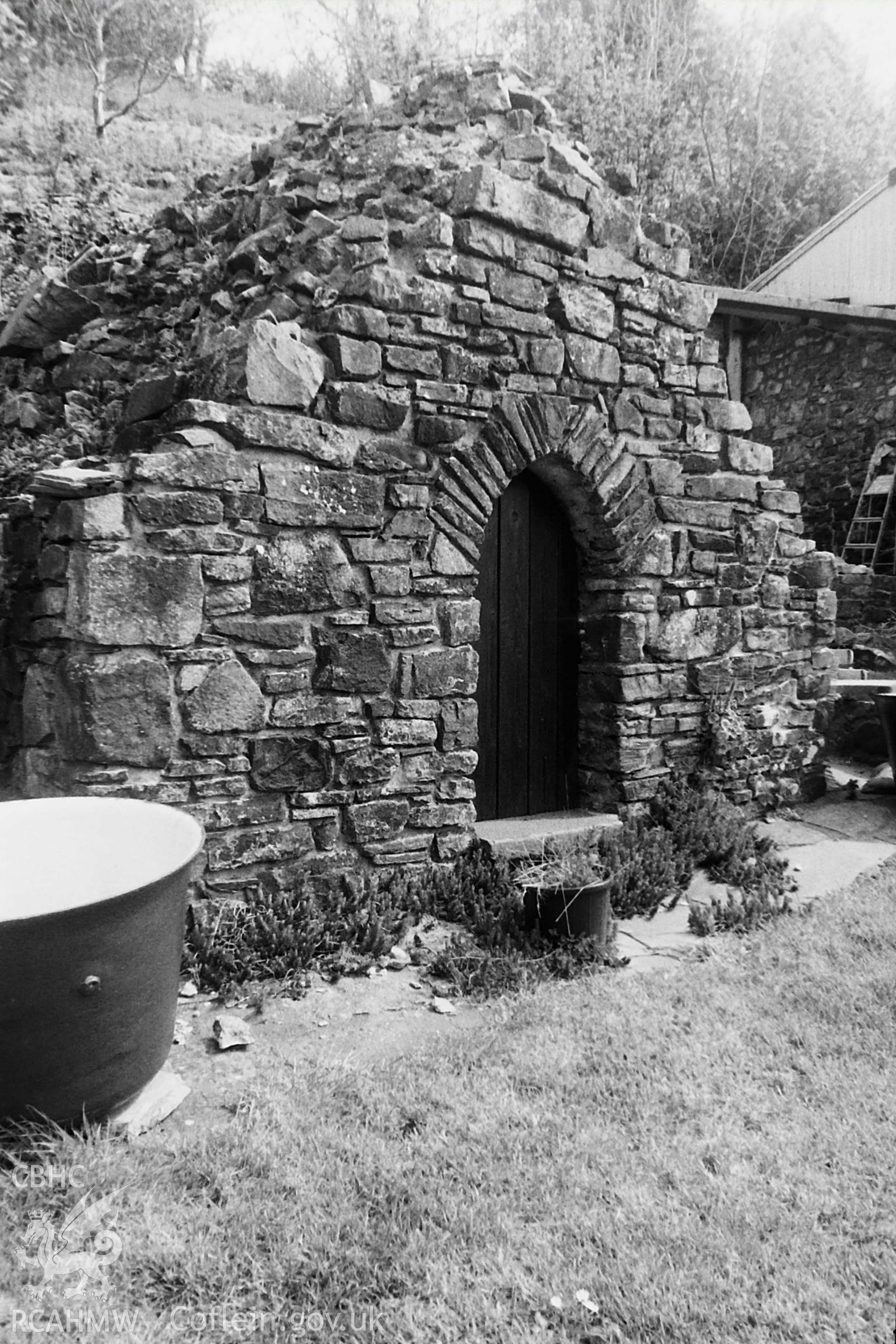 Black and white photo showing Higgon's Well, taken by Paul R. Davis, undated.