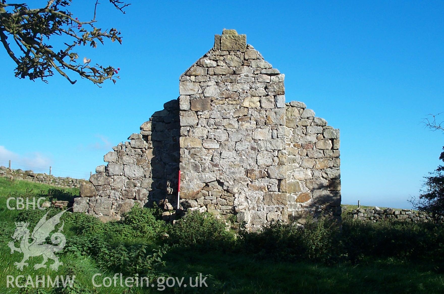 Digital photograph of Hillside Farm 'Shepherds Cottage' taken on 18/10/2002 by Oxford Archaeology North during the Ruabon Mountain Upland Survey