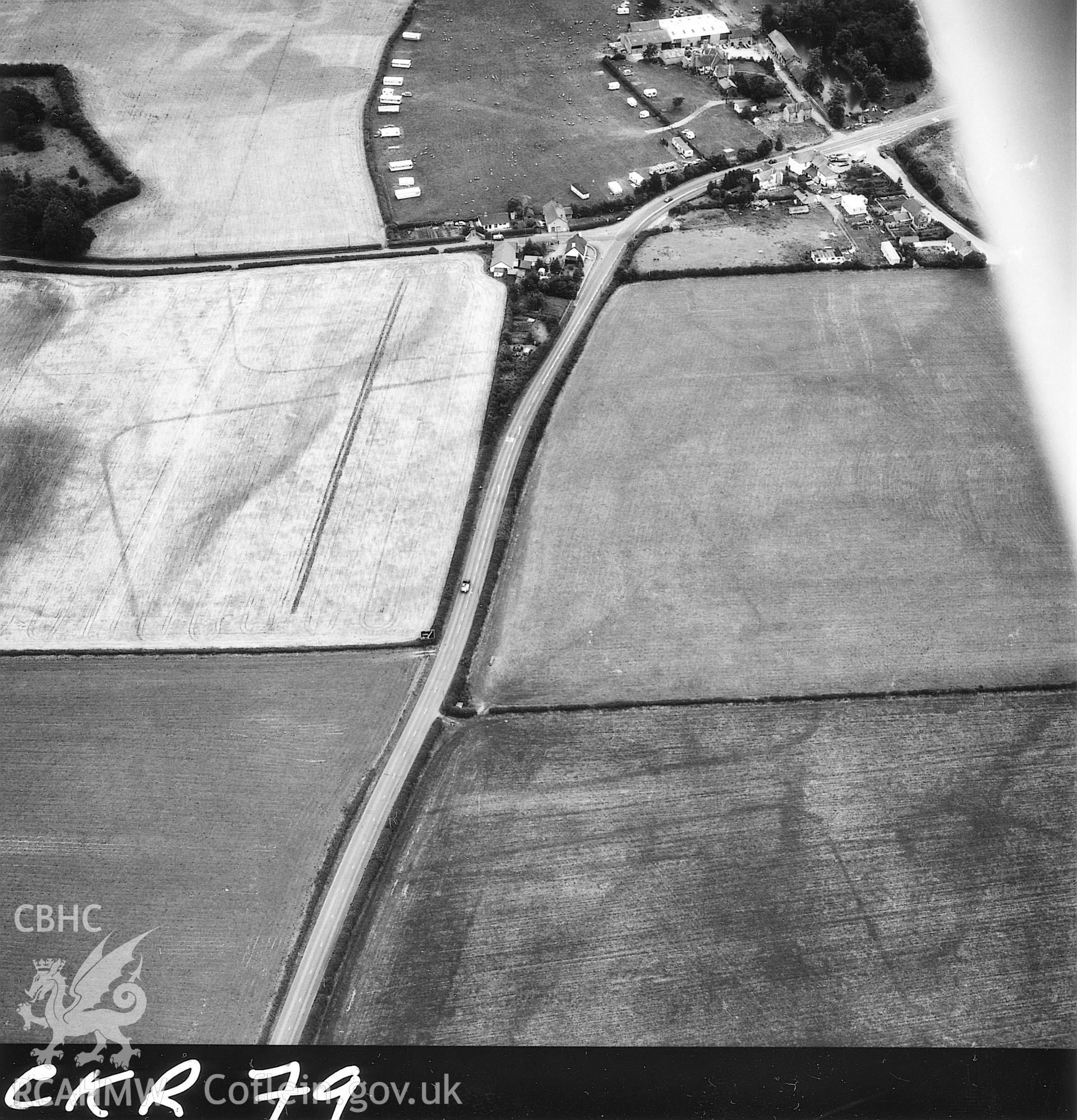 Figure 24: Digital image showing aerial view of the three camps at Walton, from the west, 1979.