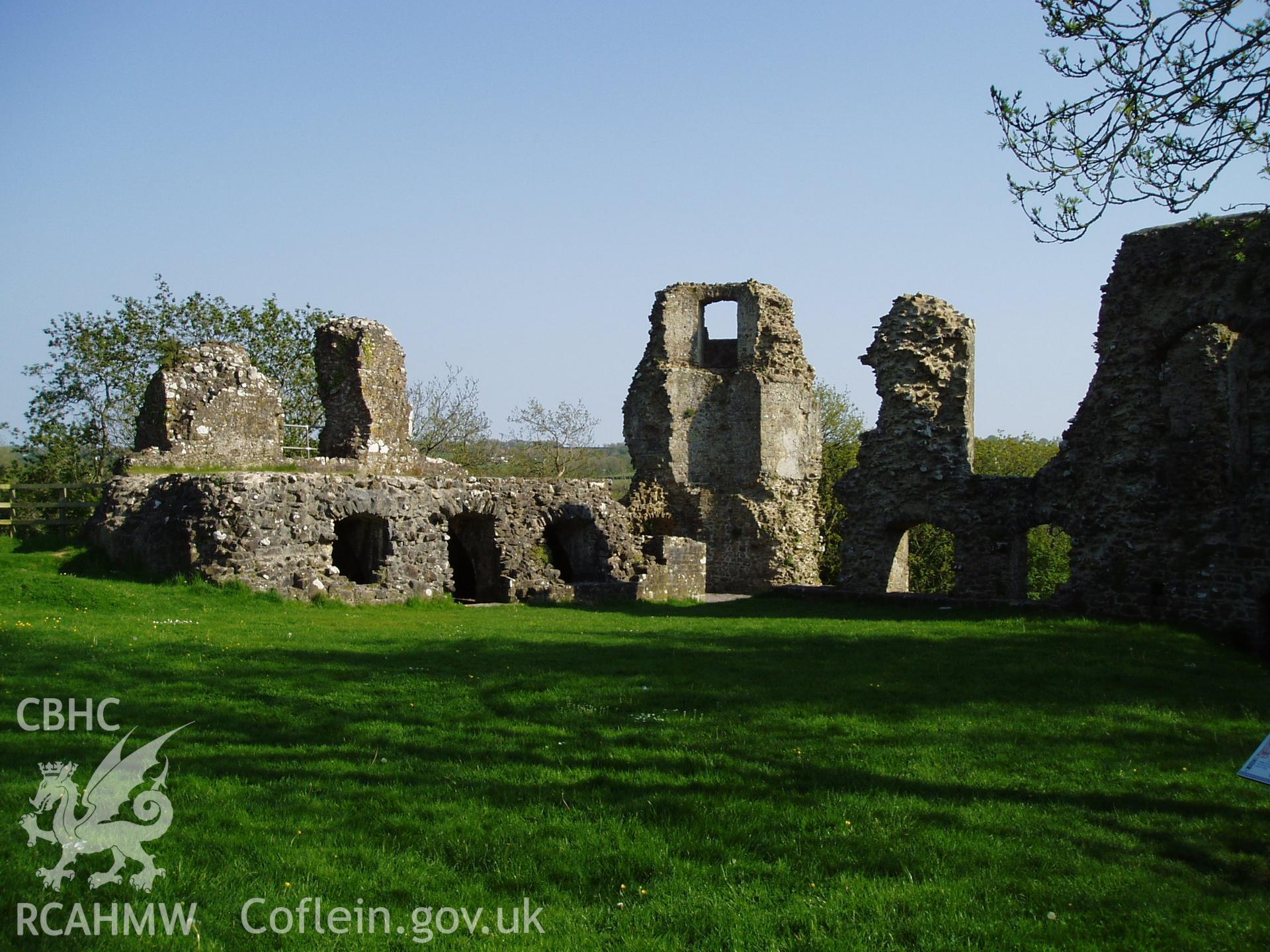 Colour digital photograph showing Narberth Castle taken by Phil Kingdom, 2008.