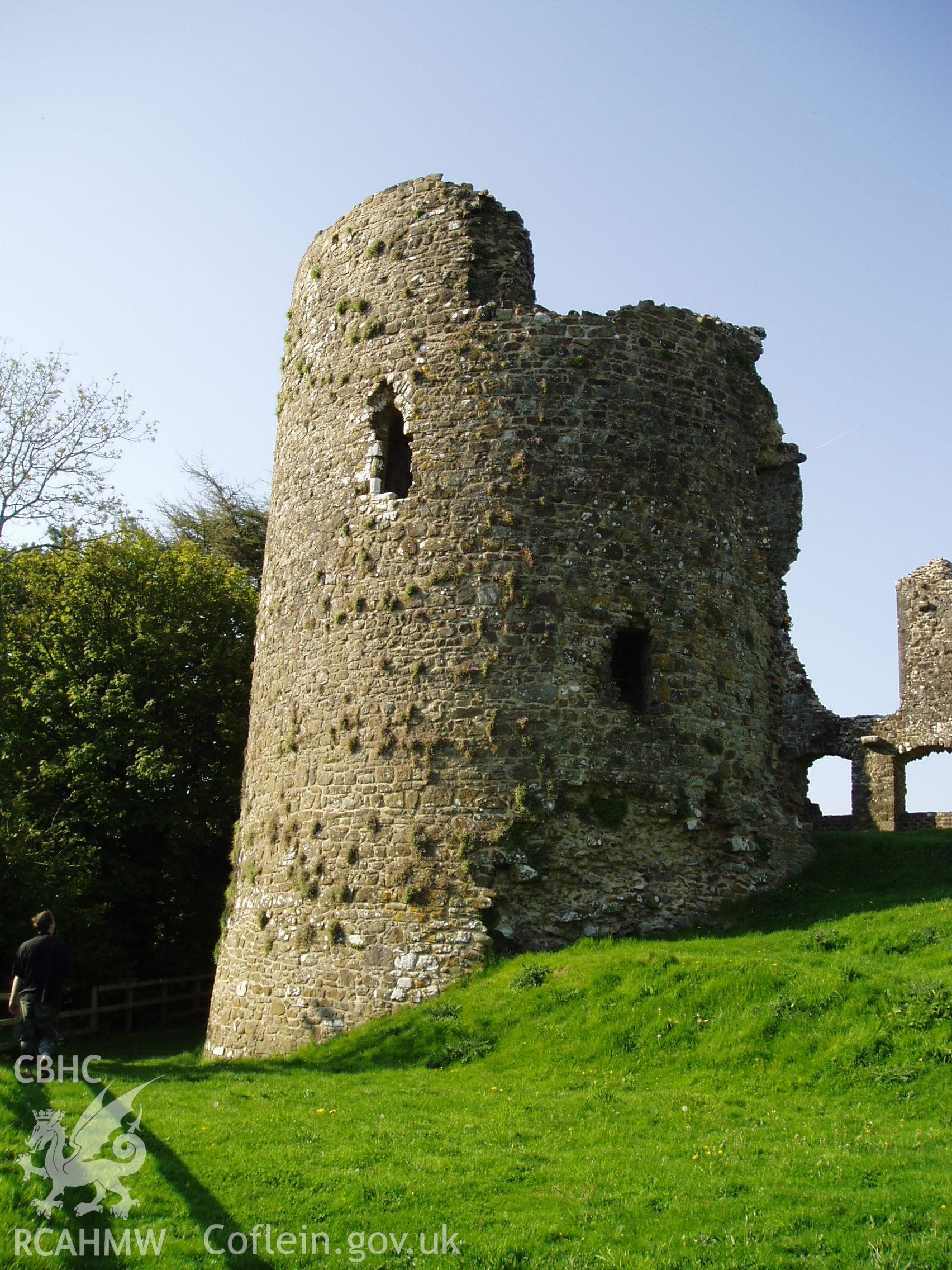 Colour digital photograph showing Narberth Castle taken by Phil Kingdom, 2008.