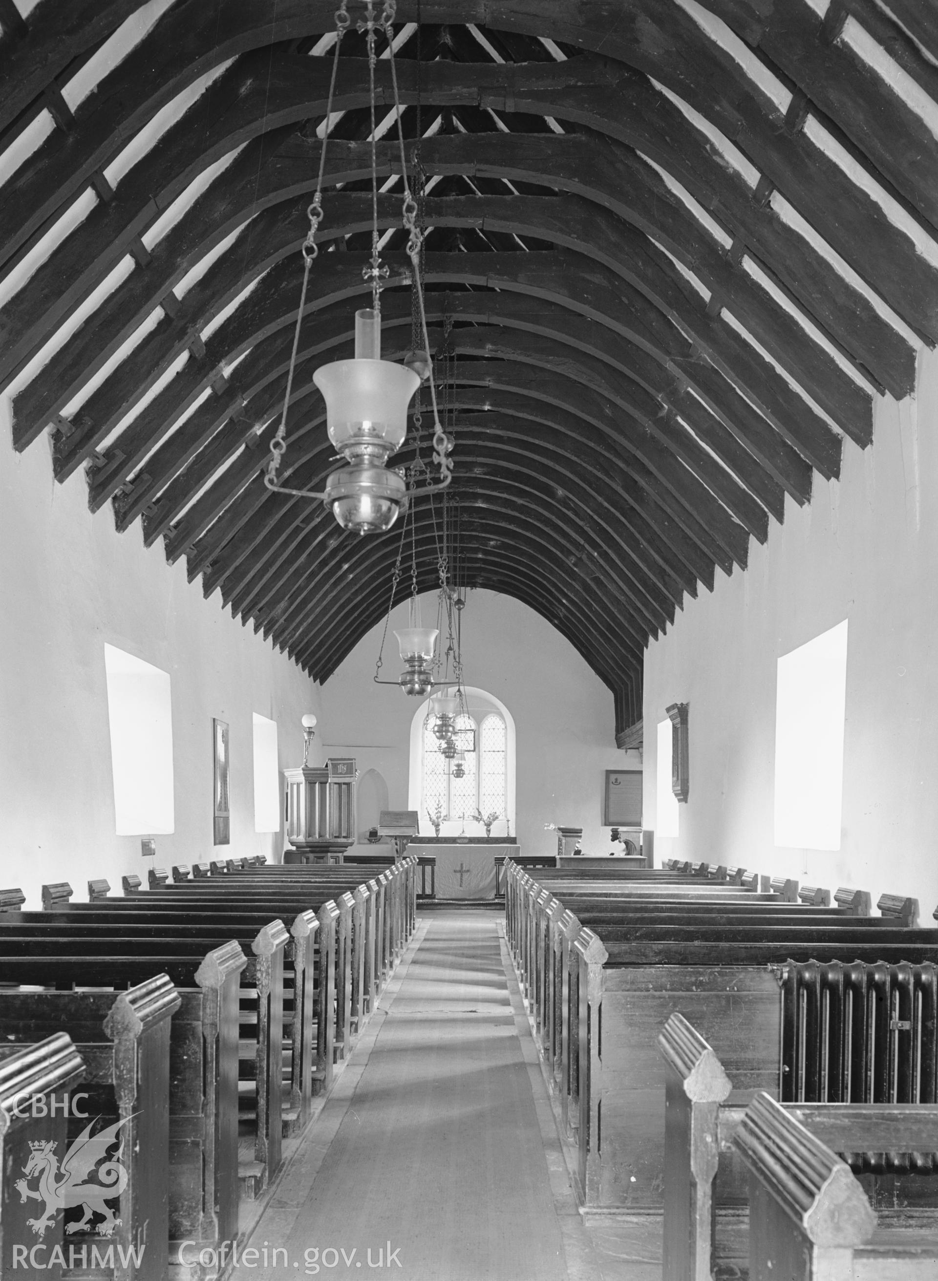 Interior view looking east