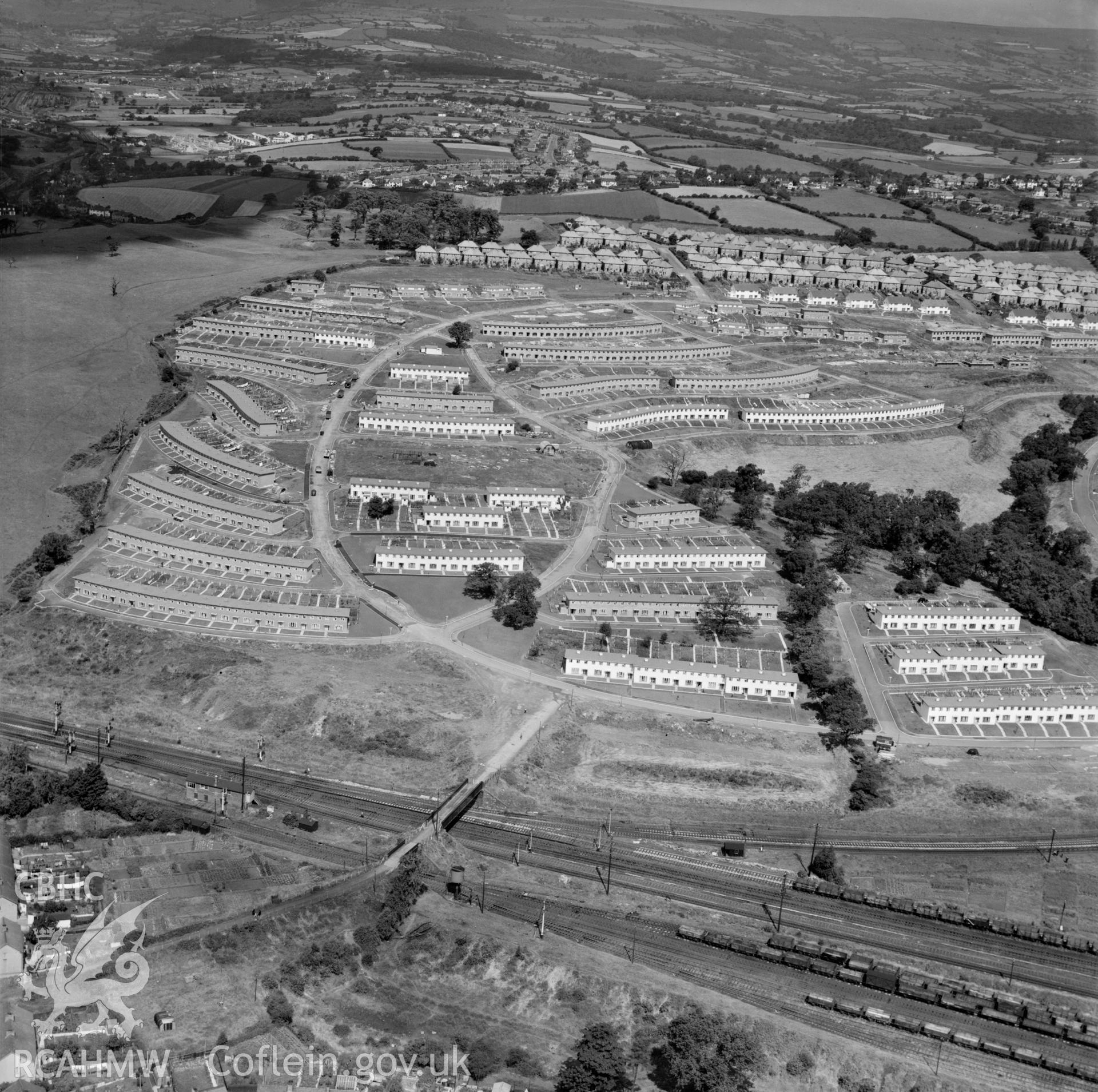 View of Gaer housing estate showing newly built houses in 1950