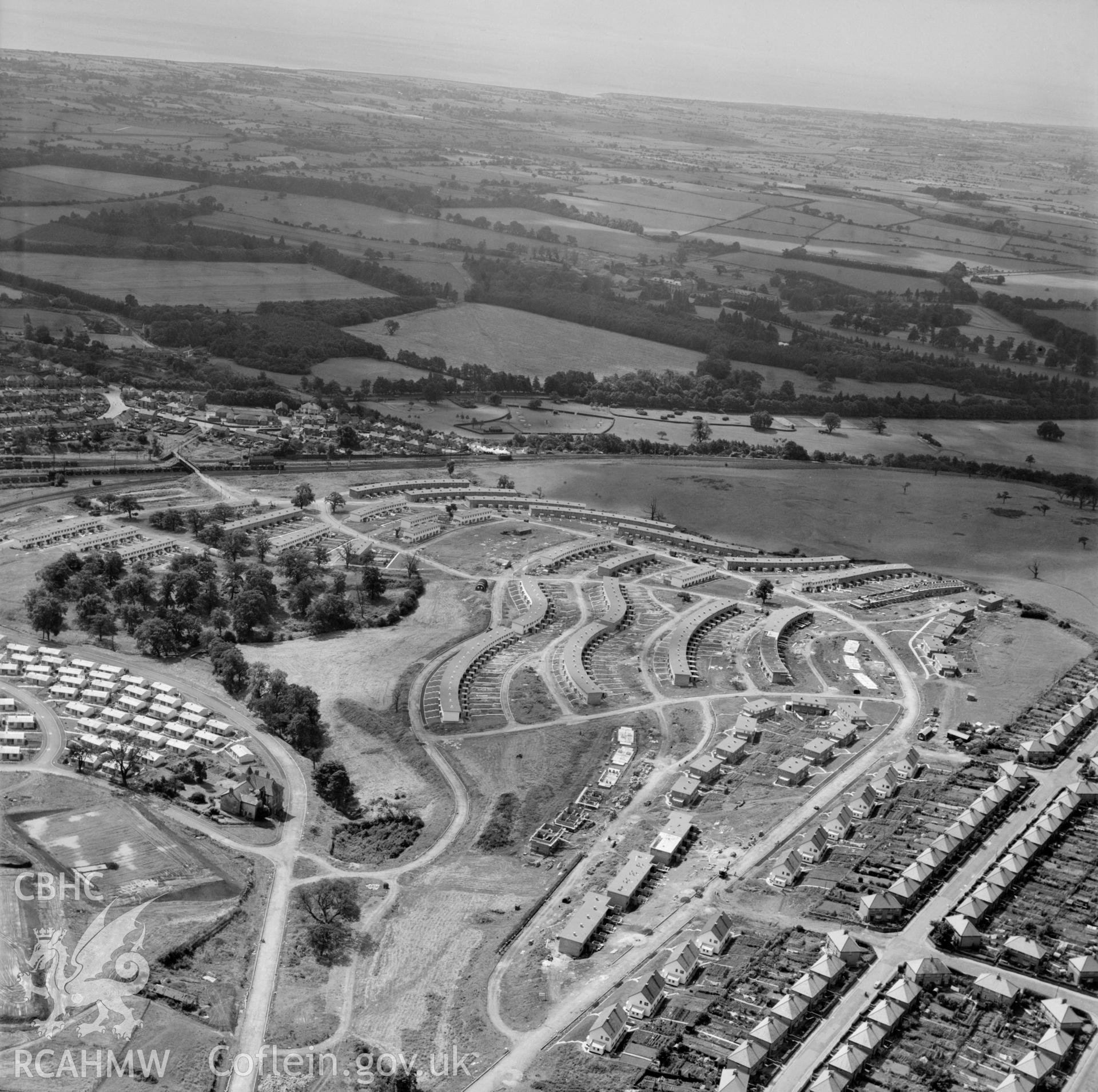 View of Gaer housing estate showing newly built houses in 1950