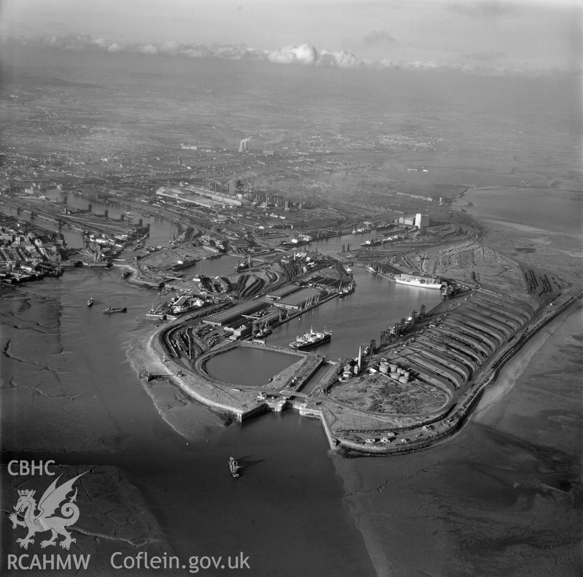 General view of Cardiff docks