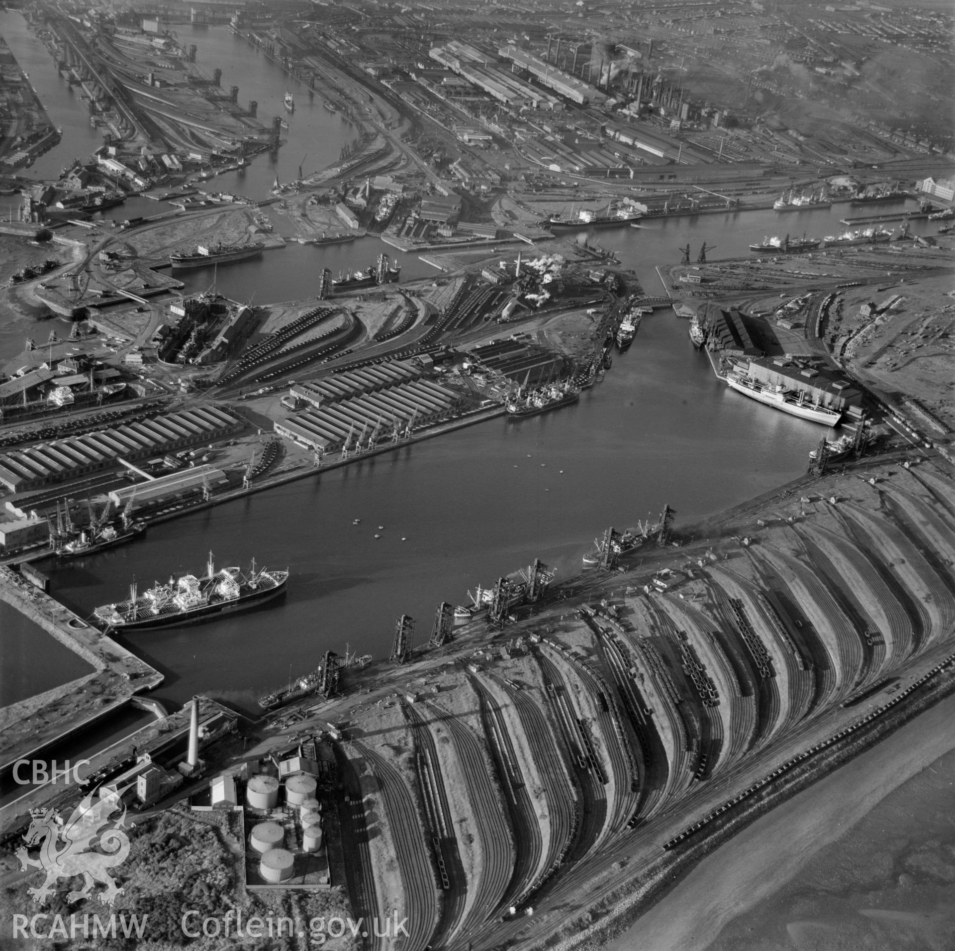 General view of Cardiff docks