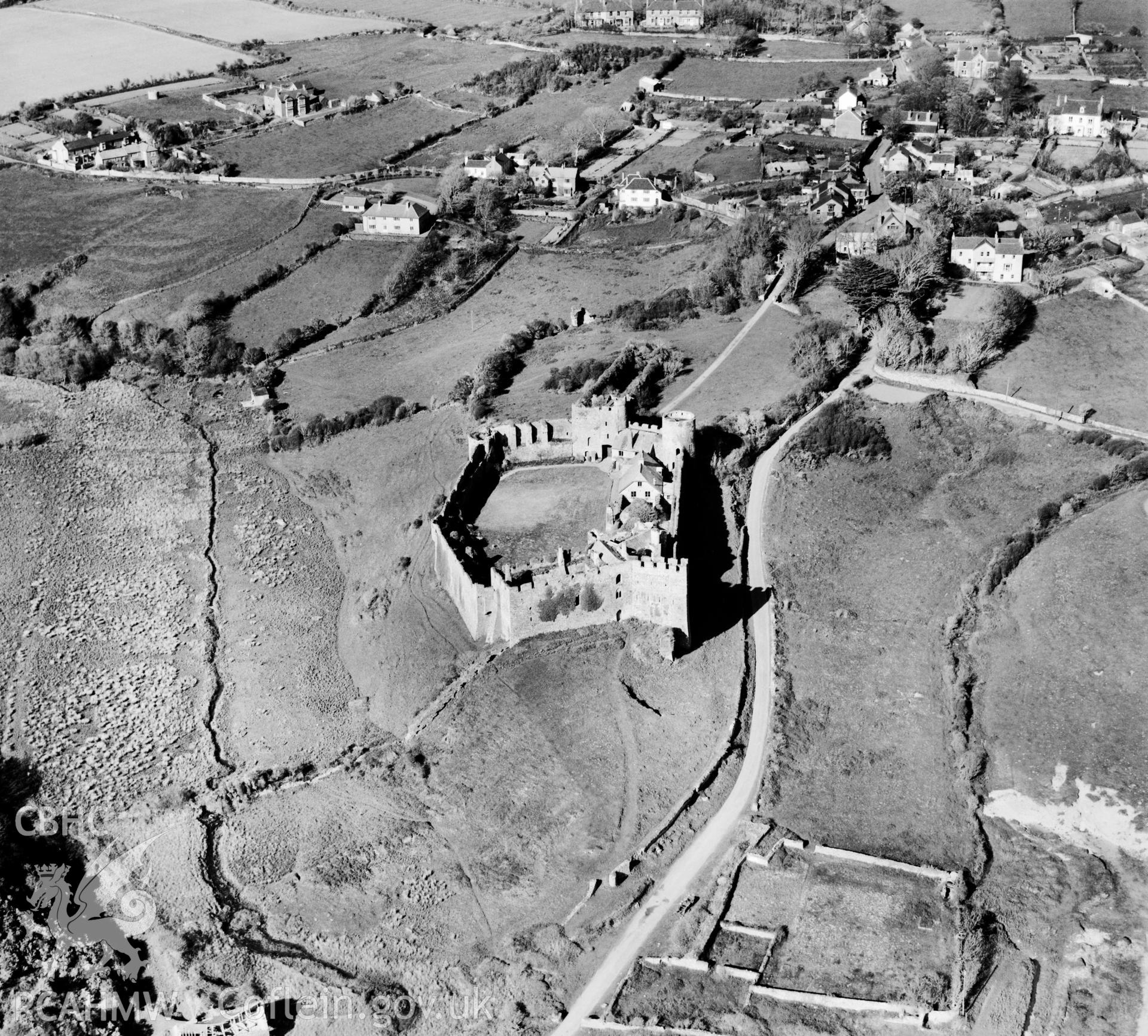 View of Manorbier castle