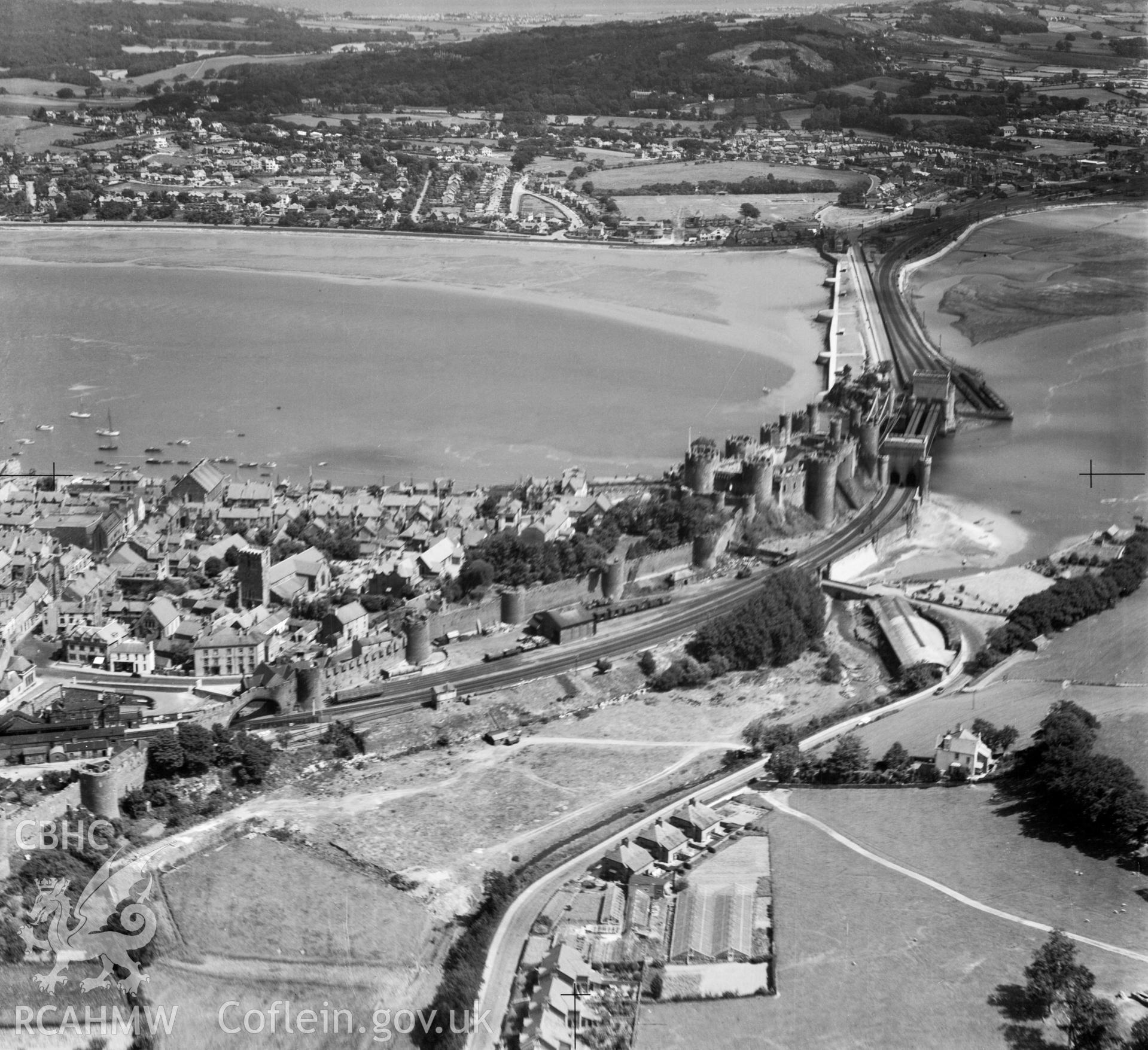 View of Conwy showing castle