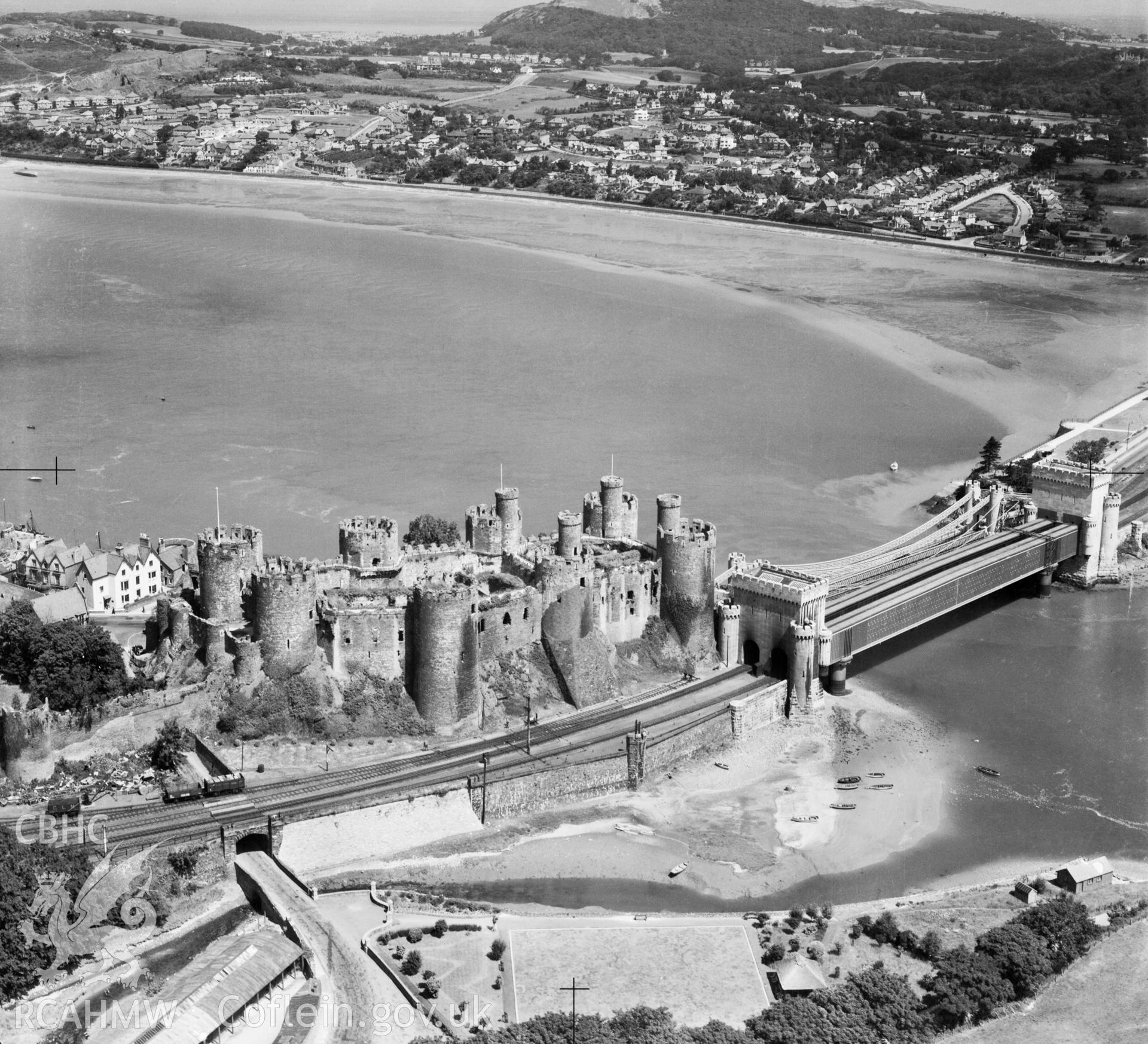 View of Conwy showing castle