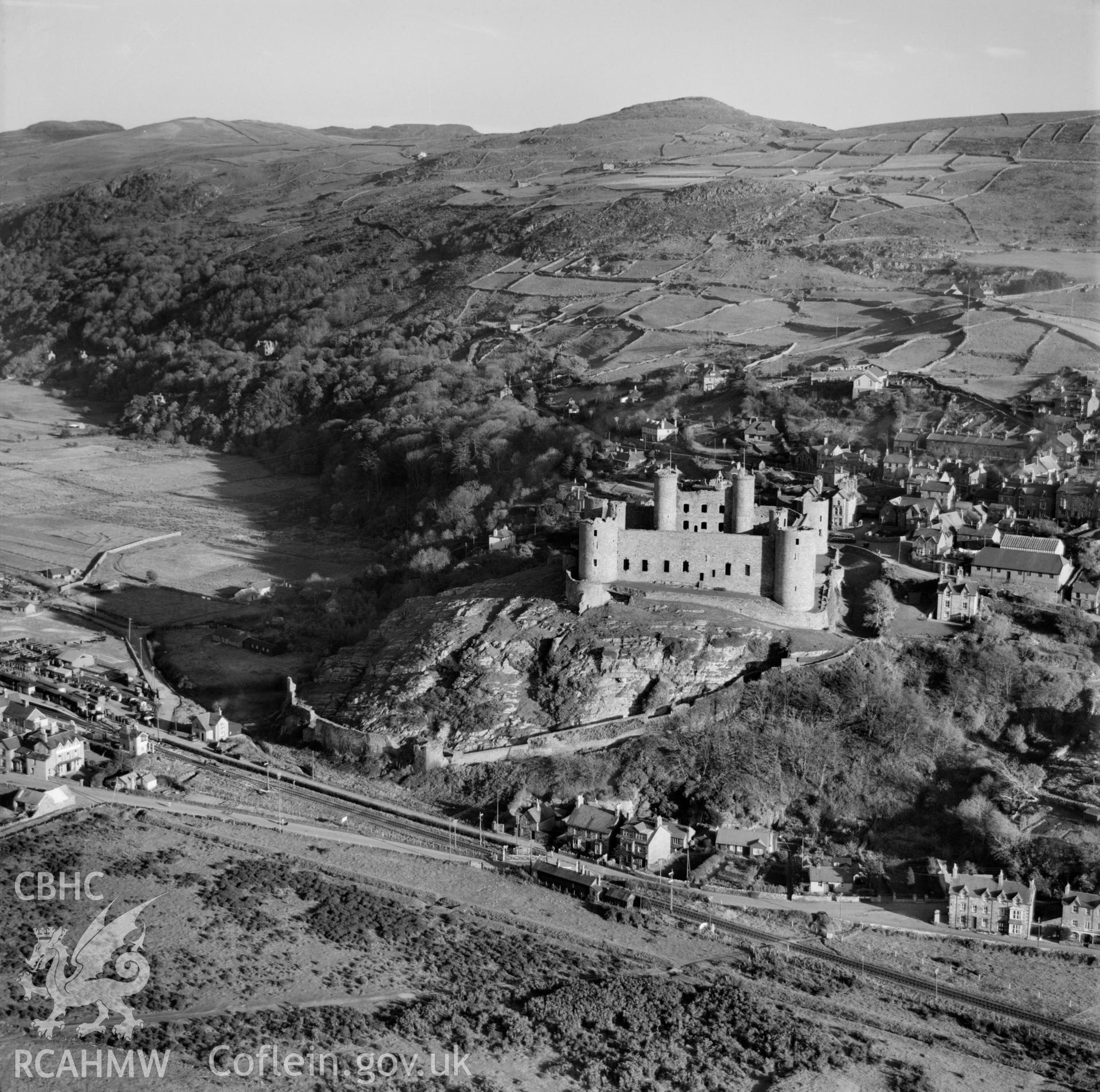 View of Harlech showing castle