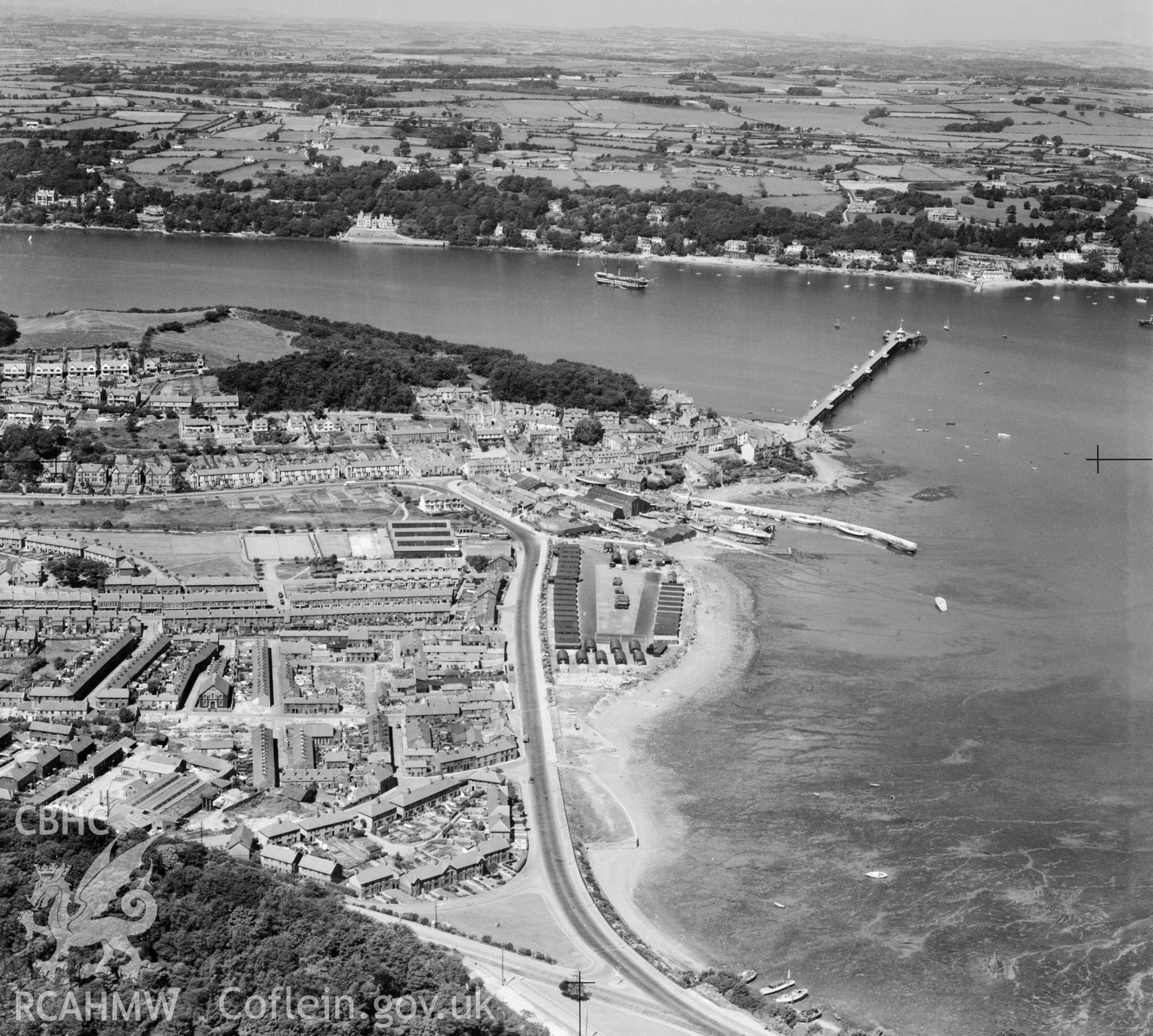 View of Bangor showing military camp on site of St George's Field Playing fields