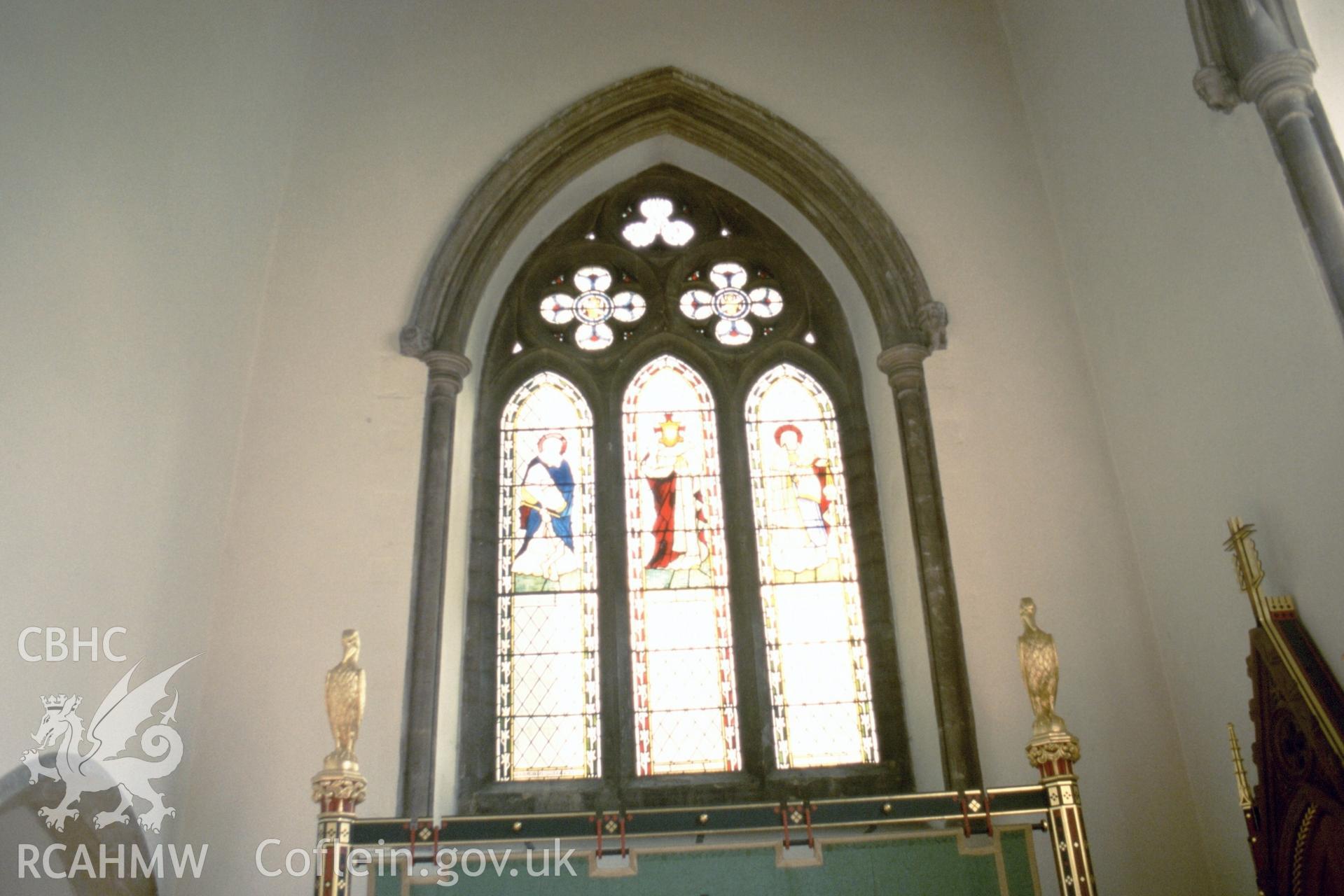 Interior, E. window, S. choir aisle