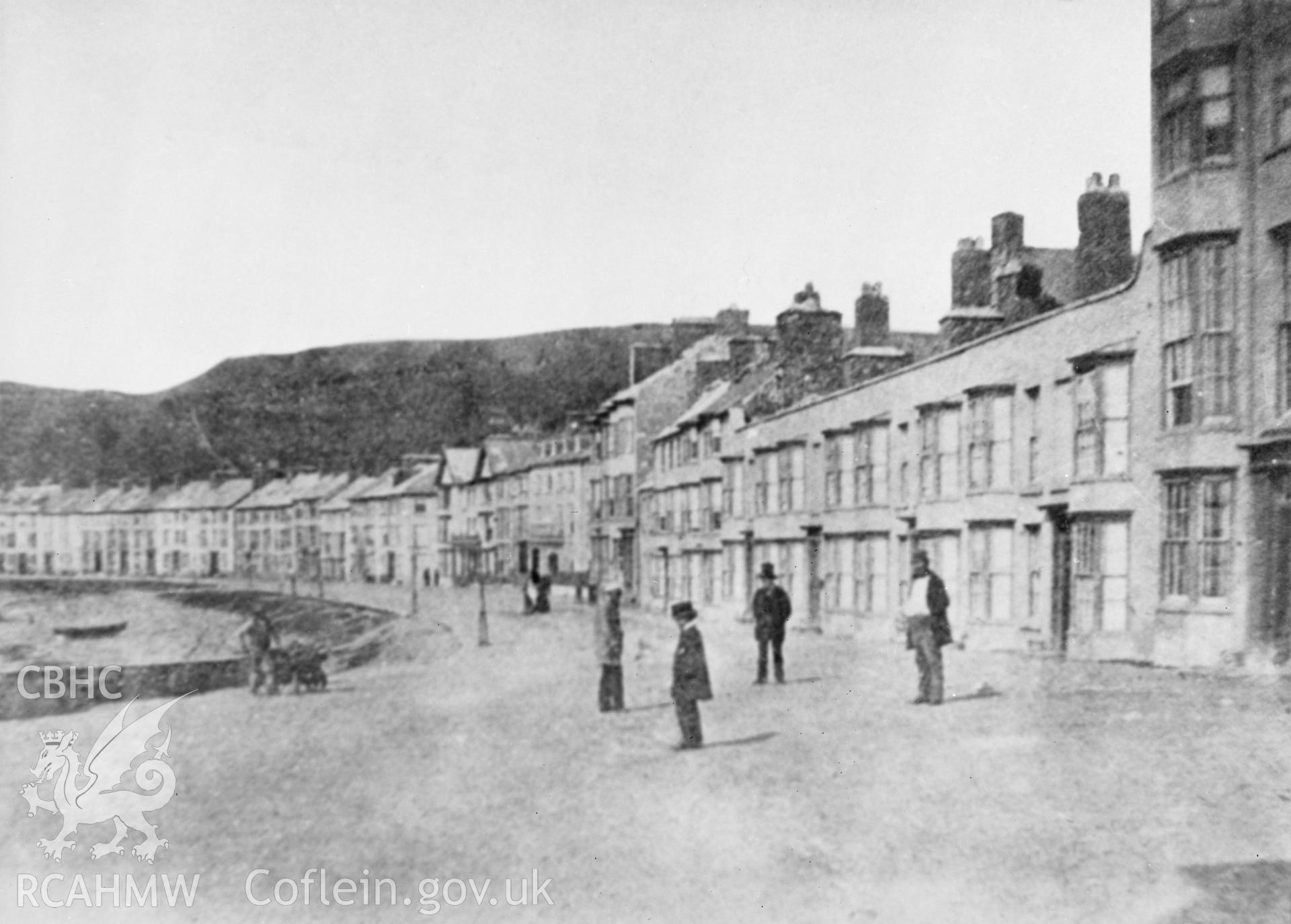 Digital copy of a view of Marine Terrace, Aberystwyth.