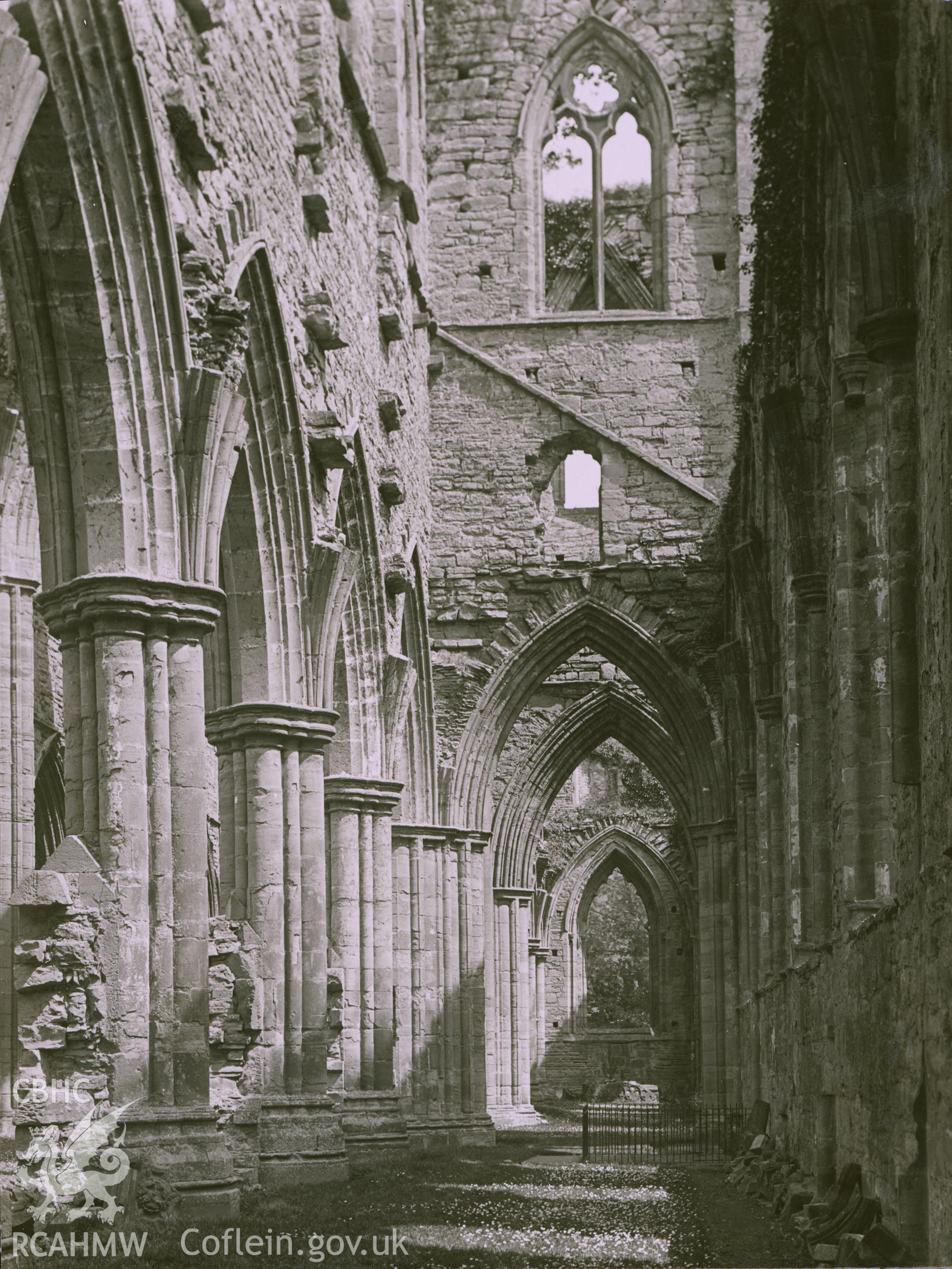 Digital copy of an albumen print showing an interior view of the south aisle looking east taken by S.H.Reynolds c1894.