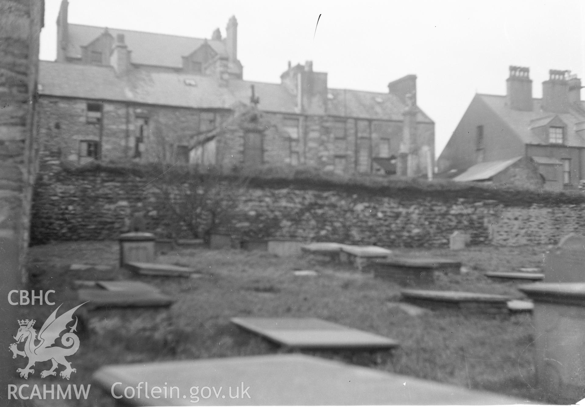 Digital copy of a nitrate negative showing view of Caer Gybi.