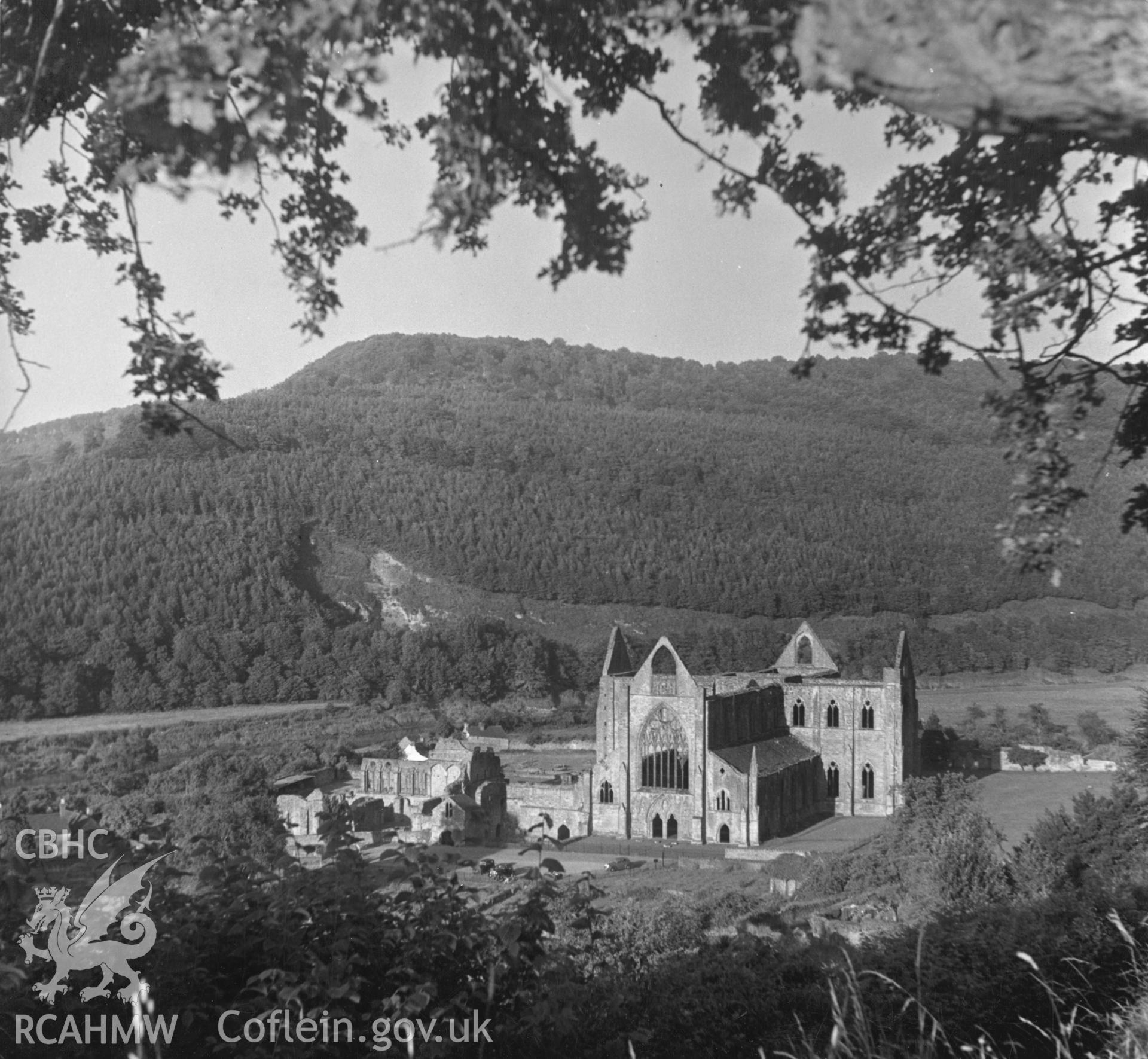 Digital copy of a landscape view of the Abbey taken by B & N Westwood, dated 1948.