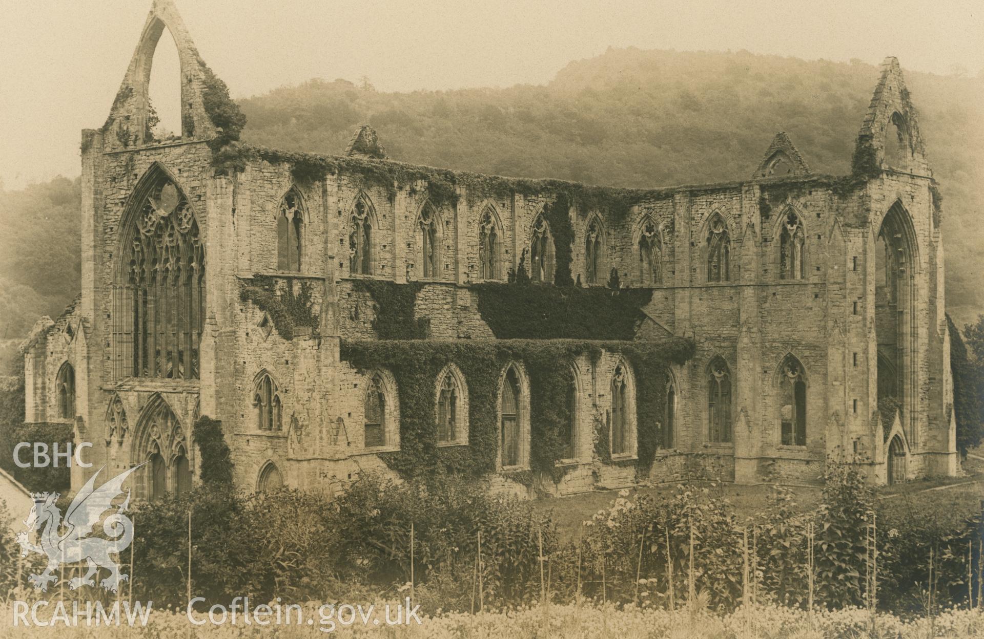 Digital copy of a general view of Tintern Abbey from the southwest.