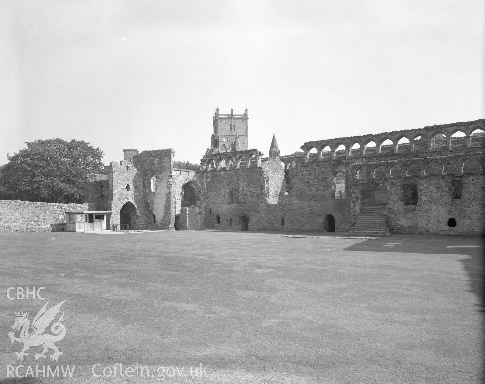 Digital copy of a view of Bishops Palace, St Davids.