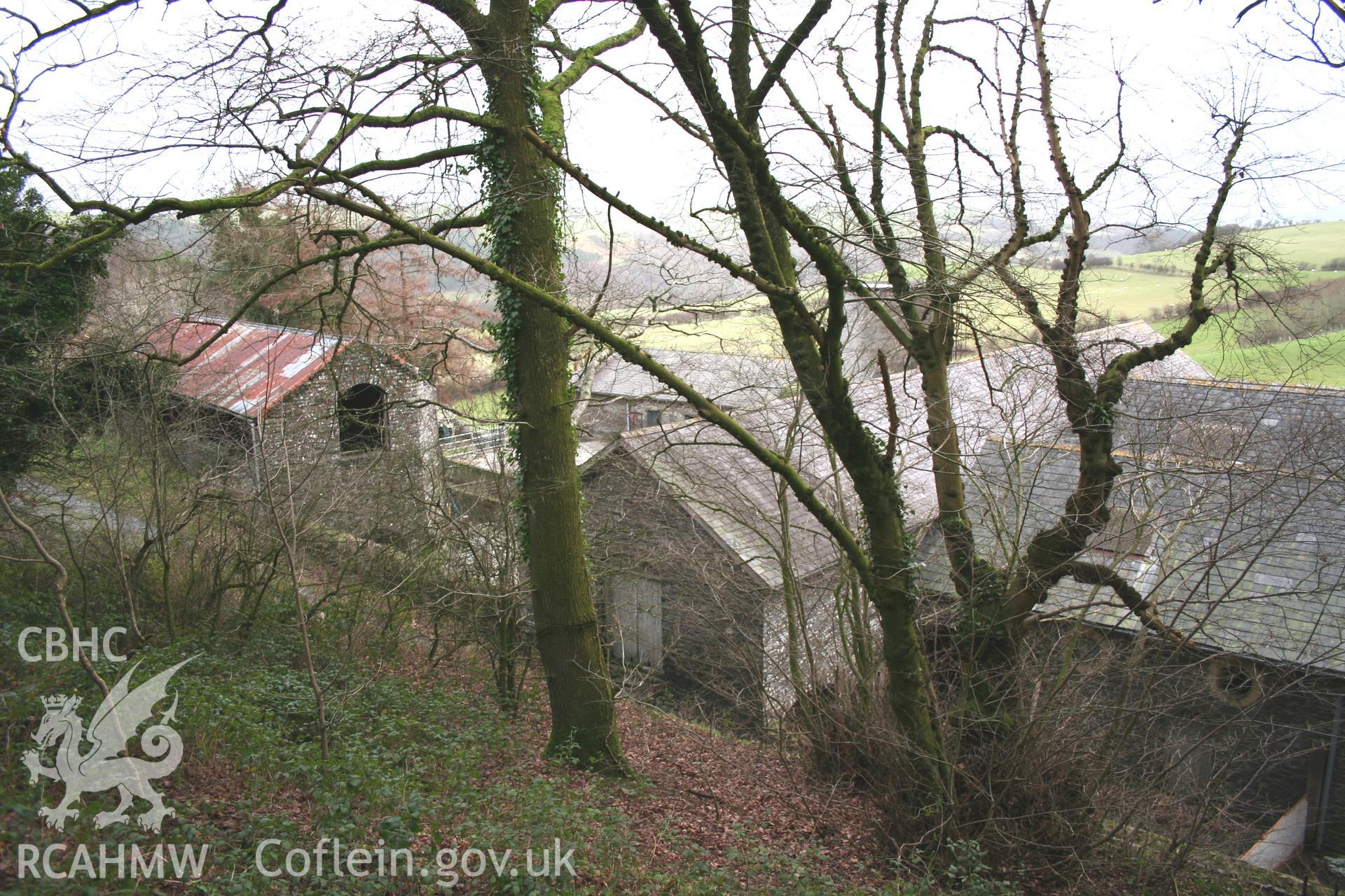 Exterior view of silage house, threshing house, covered yard and cattle shelter. Photographic survey of the exterior of the farm buildings at Tan-y-Graig Farm, Llanfarian, Aberystwyth. Conducted by Geoff Ward and John Wiles, 11th December 2006.