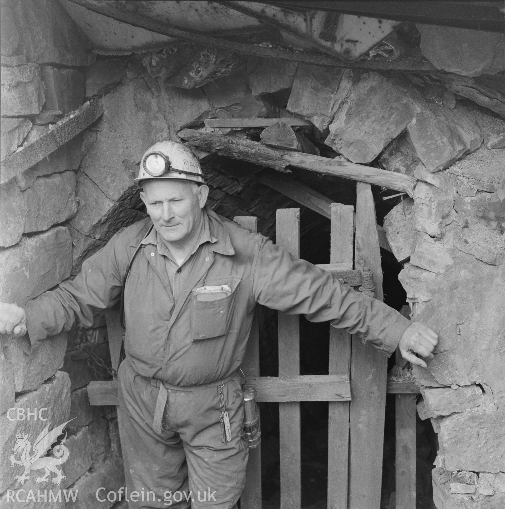 Digital copy of an acetate negative showing entrance to Dick Kear's slope at Big Pit, from the John Cornwell Collection.