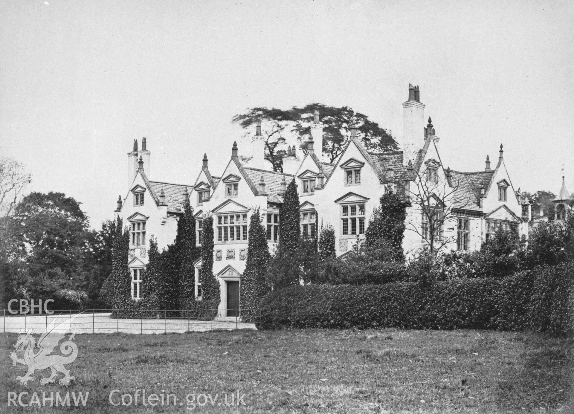 Digital copy of a view of Trevalyn Hall.