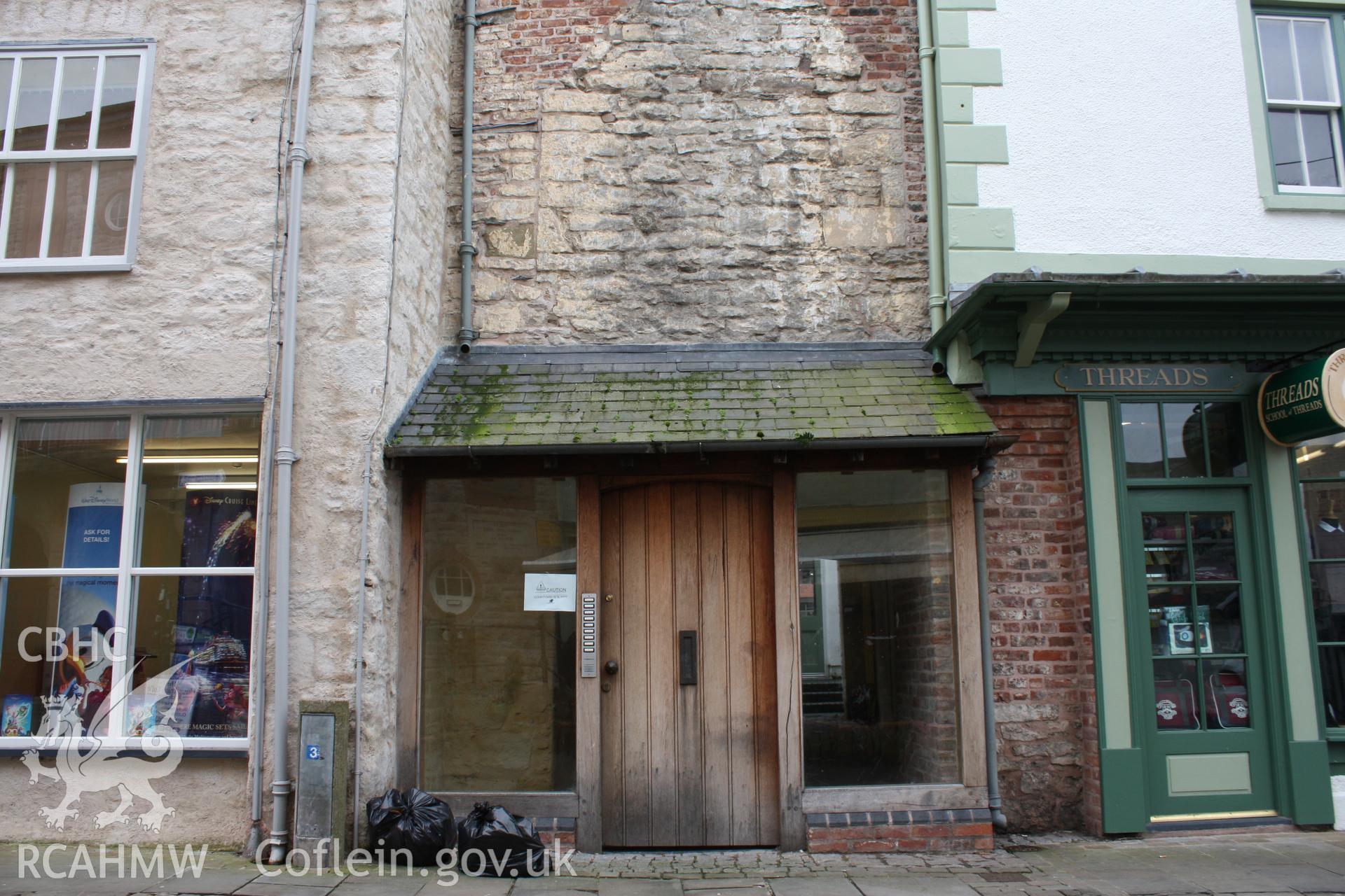 Colour photograph showing exterior of the Bake-house, Back row, Denbigh, Photographed during survey conducted by Geoff Ward on 17th May 2011.