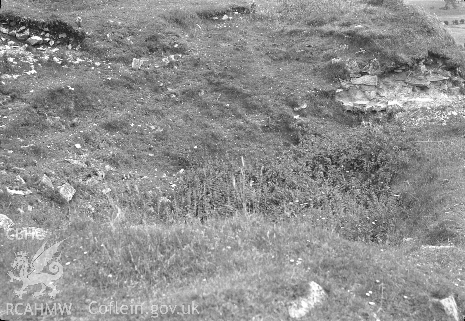 Digital copy of a nitrate negative showing an unidentified site taken by Ordnance Survey.
