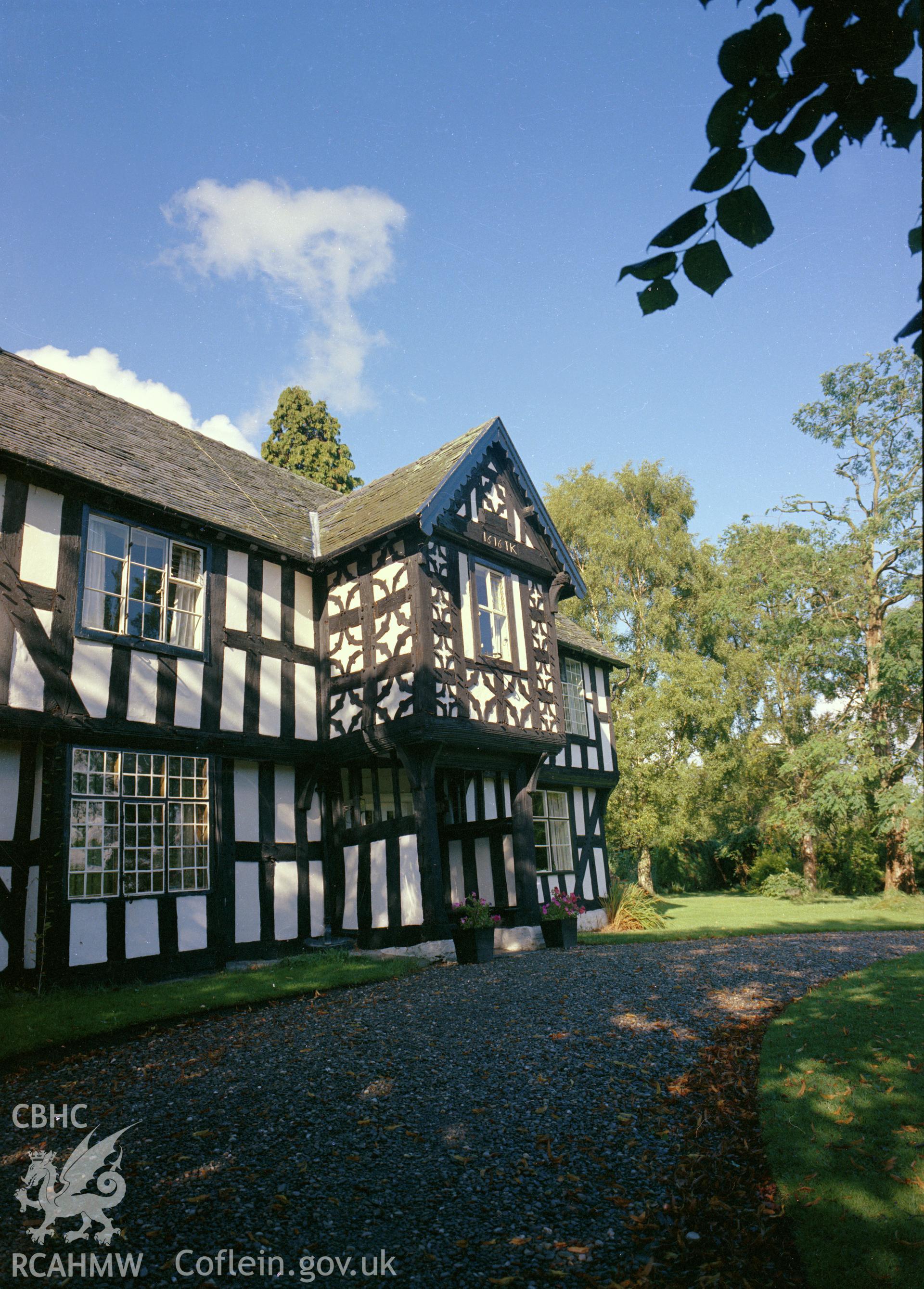 Digital copy of a colour negative showing view of The Old Vicarage, Berriew, taken by RCAHMW.