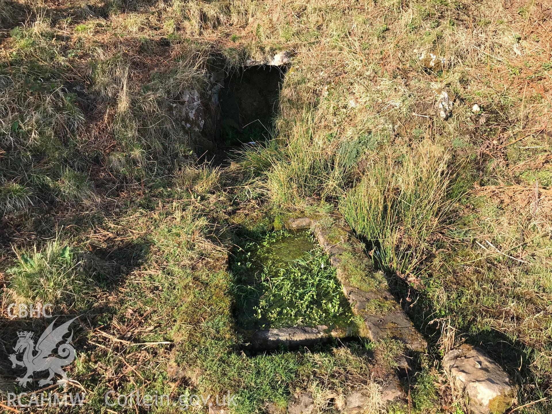 Colour photo showing view of St Tudno's Well, Llandudno, taken by Paul R. Davis, 2018.