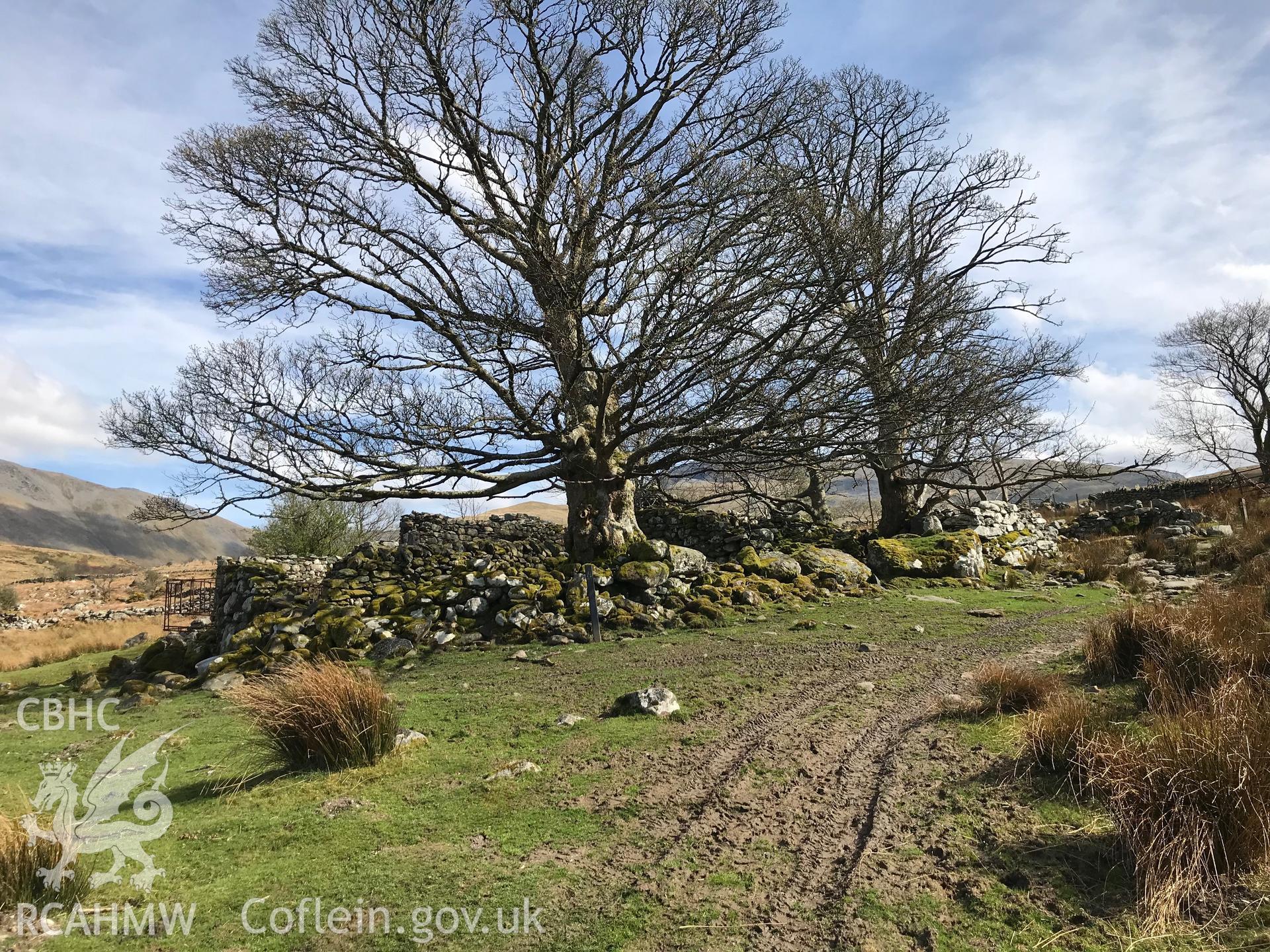 Colour photo showing view of Gwern Saeson Fawr, Bethesda, taken by Paul R. Davis, 2018.