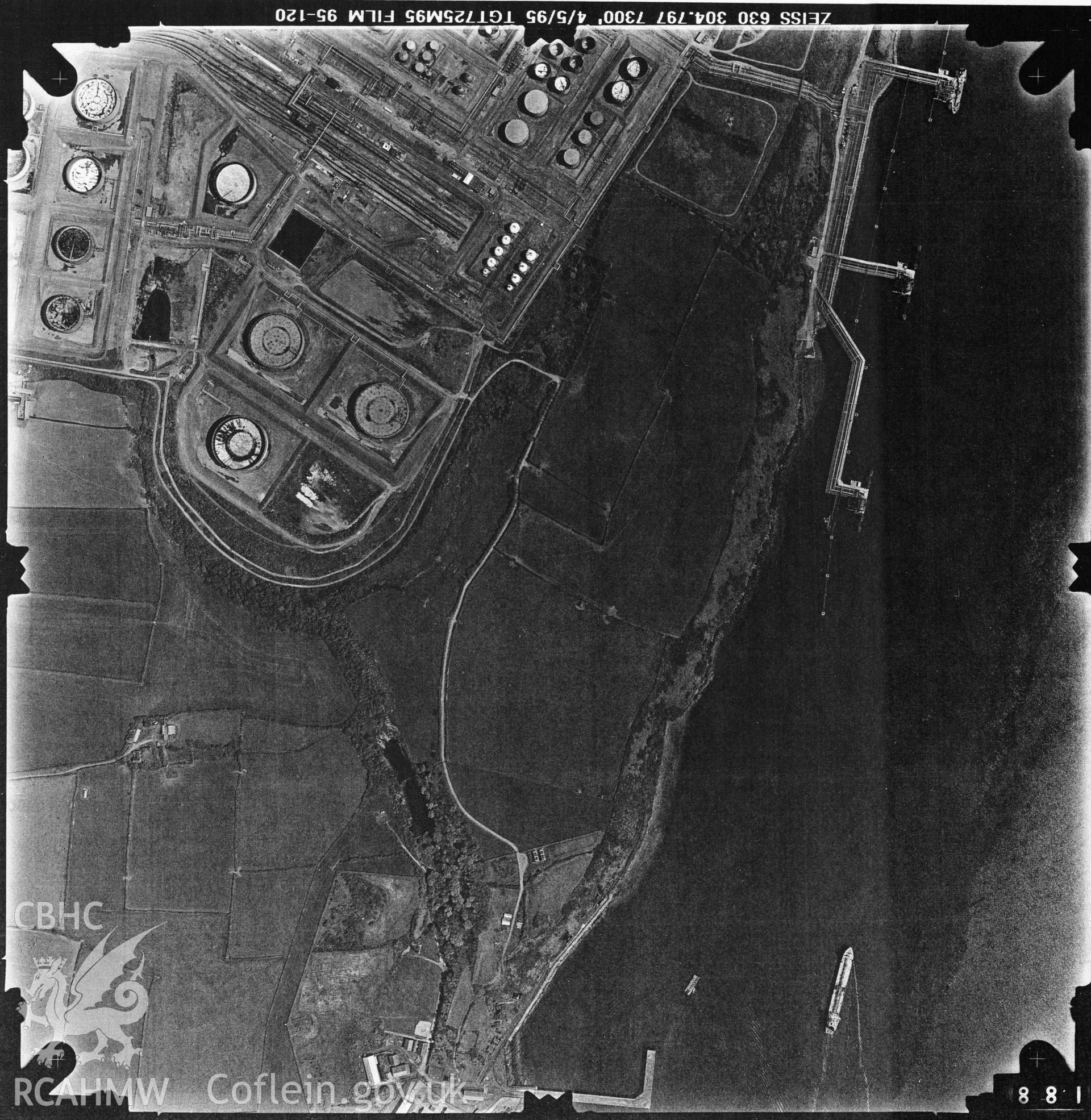 Digital copy of an aerial photograph taken in 1995 , showing the assessment area.
