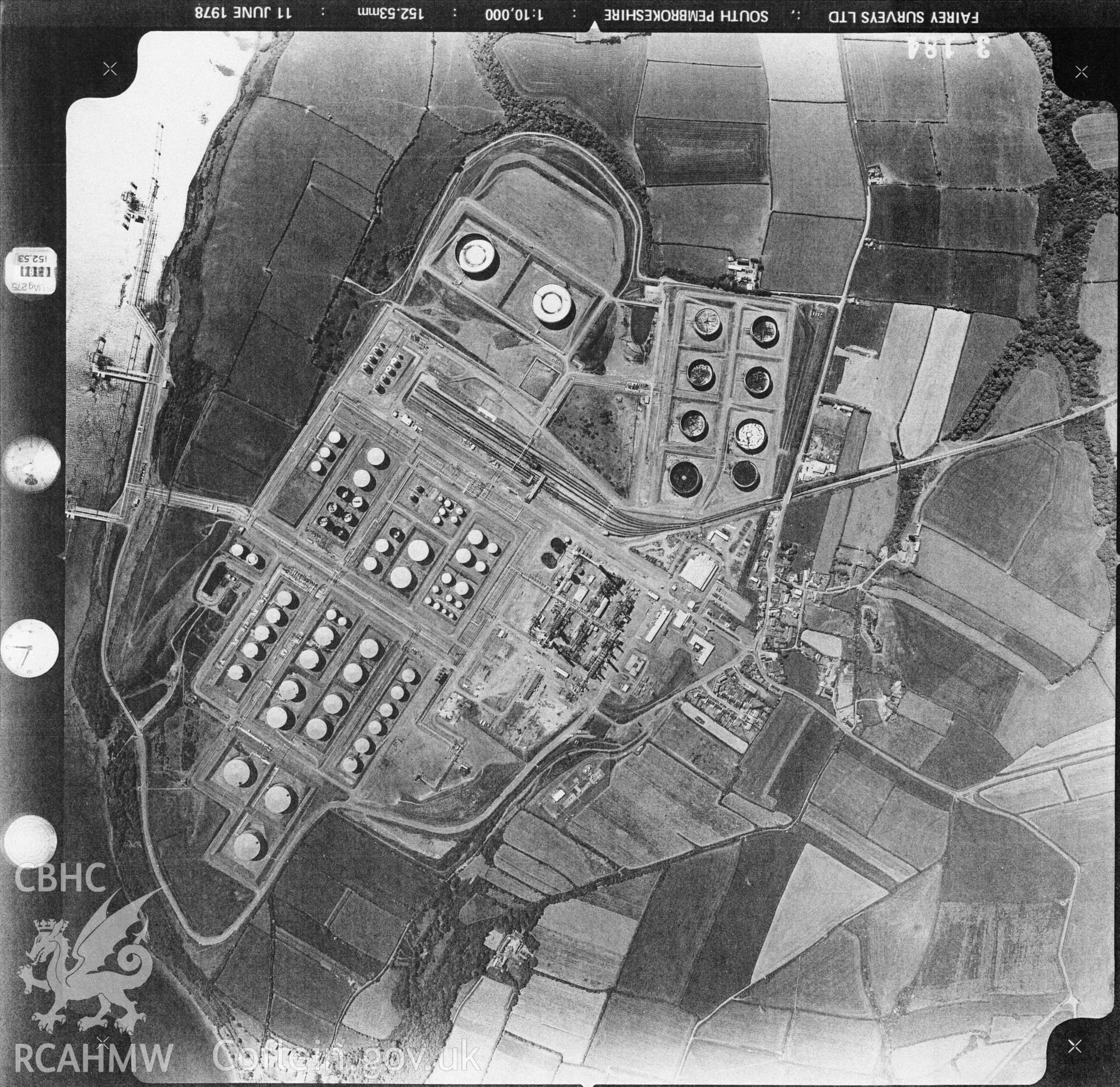 Digital copy of an aerial photograph taken in 1978 , showing the assessment area.