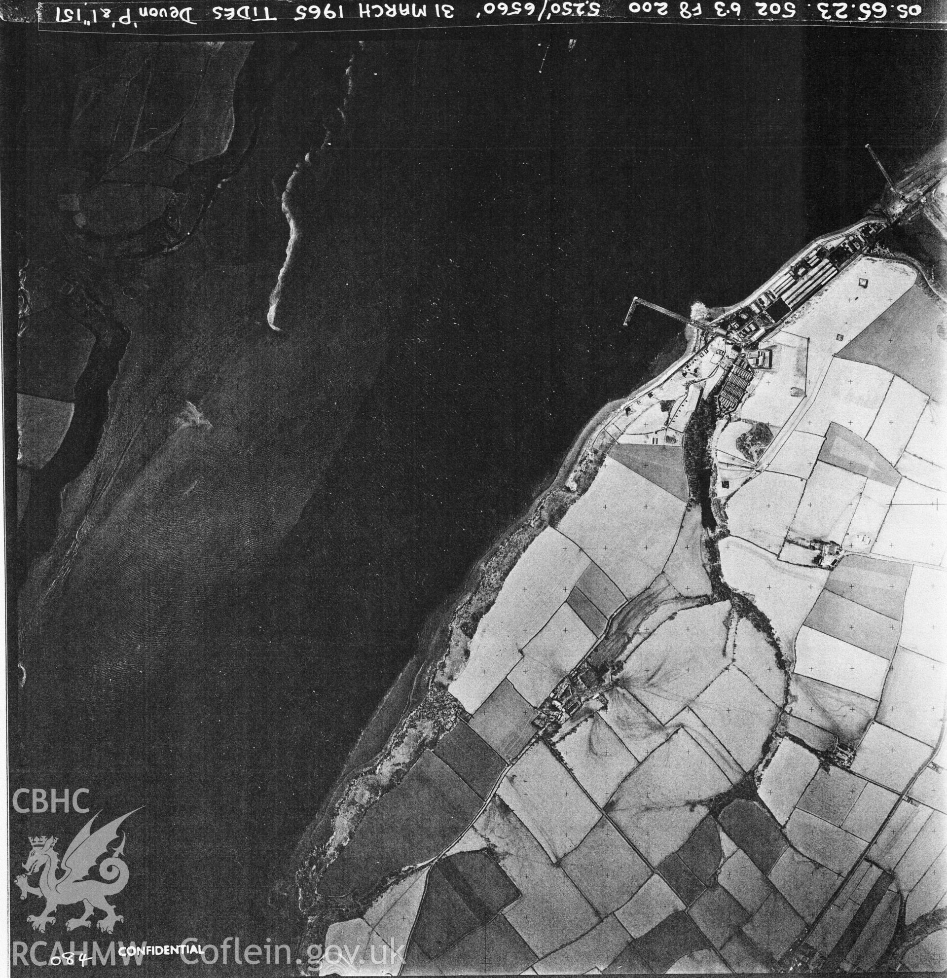 Digital copy of an aerial photograph taken in 1965 , showing the assessment area.