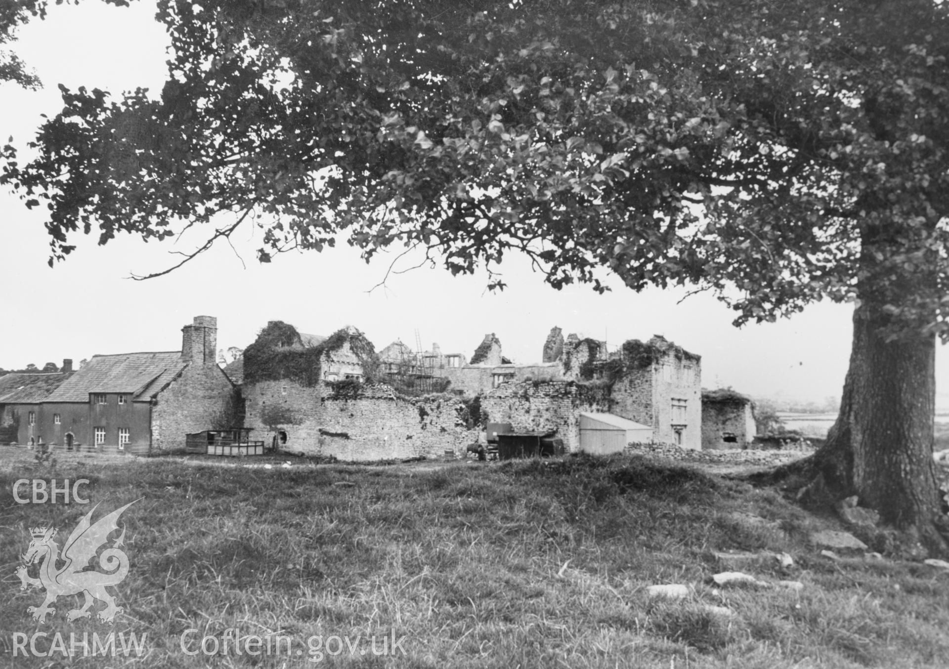 Digital copy of an acetate negative showing general view of Old Beaupre.