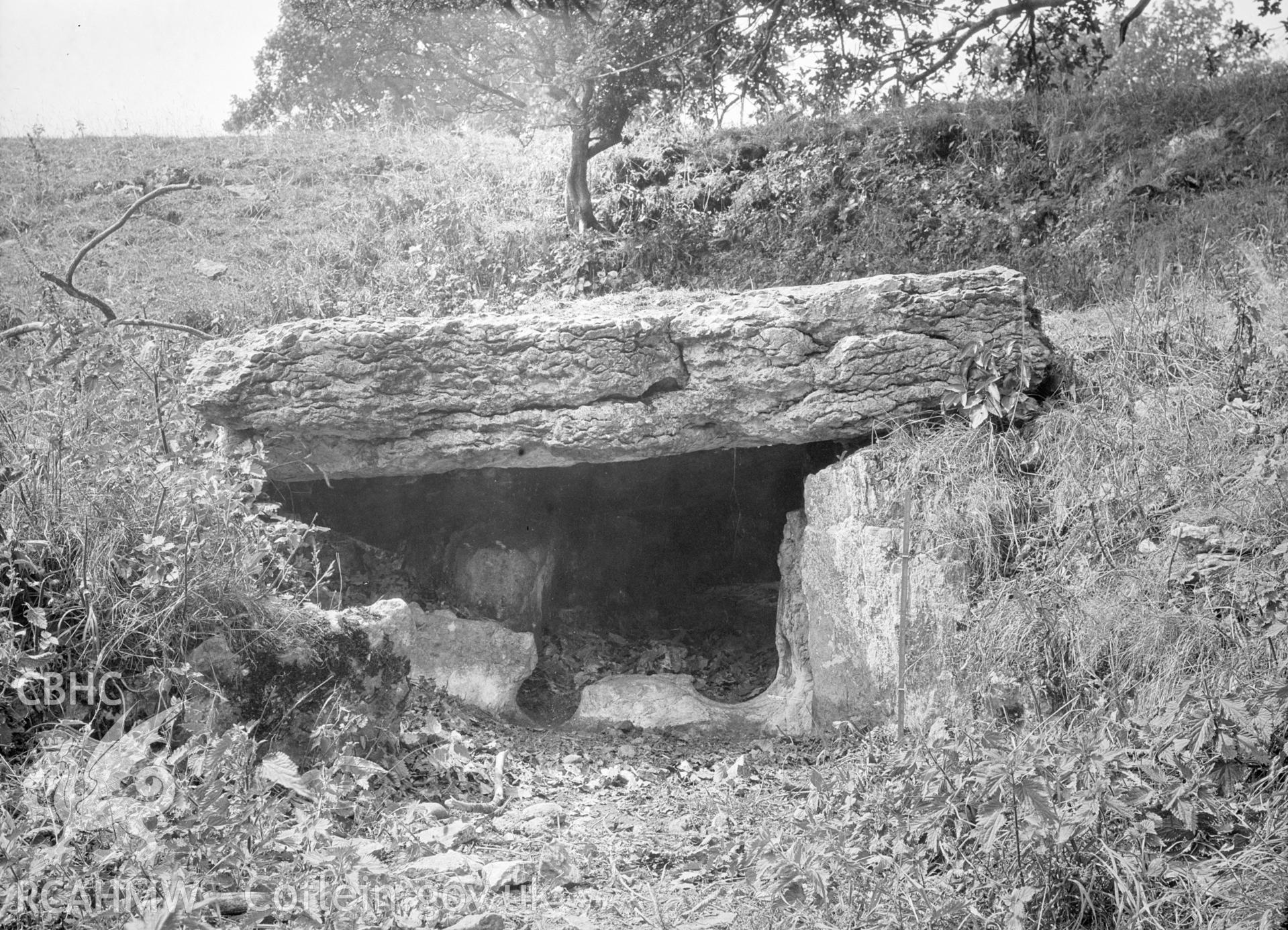 Digital copy of Bryn-yr-Hen Bobl Burial Chamber. From the Cadw Monuments in Care Collection.